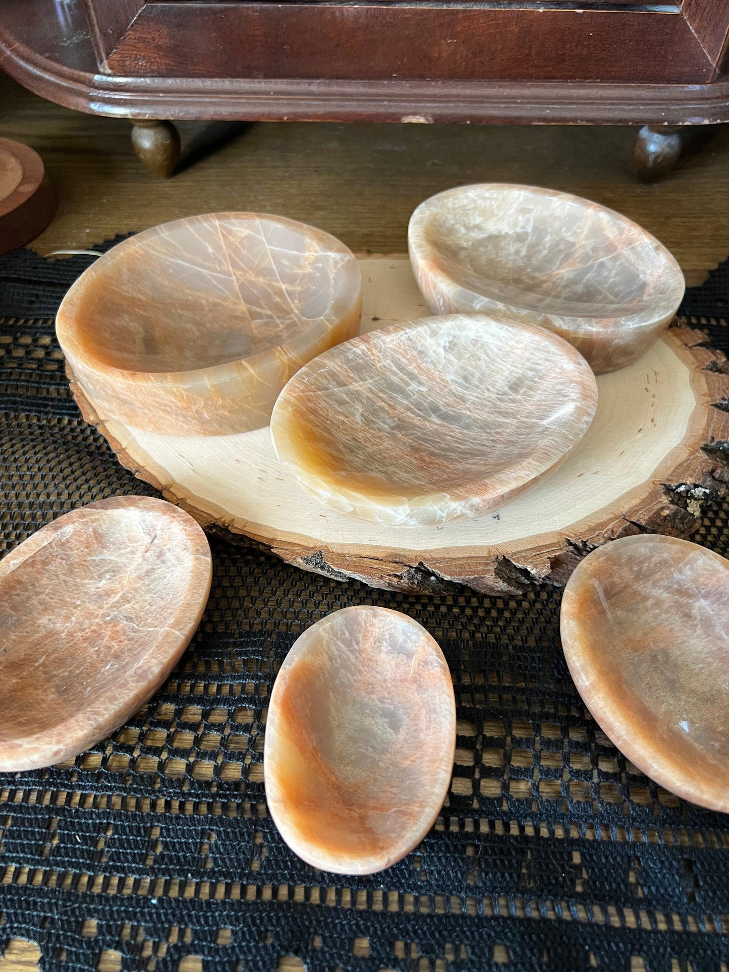 Peach Moonstone Bowls