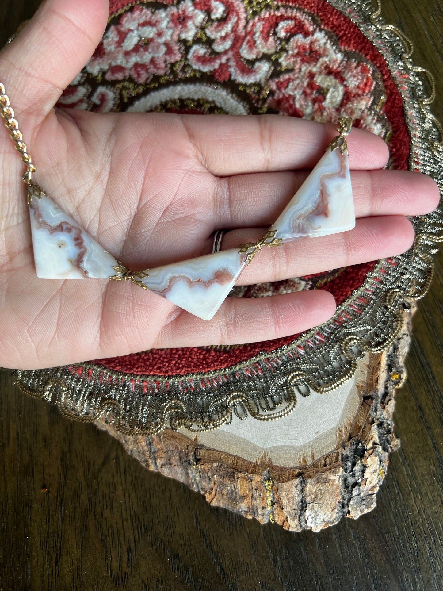 Banded agate necklace