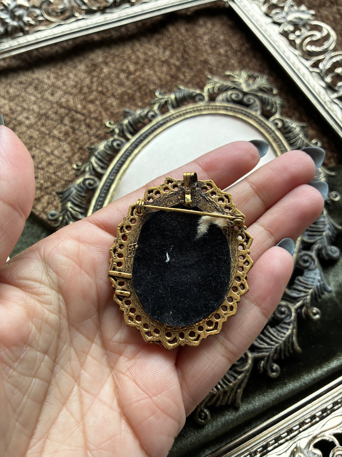Cross Stitch Lily of the Valley Brooch