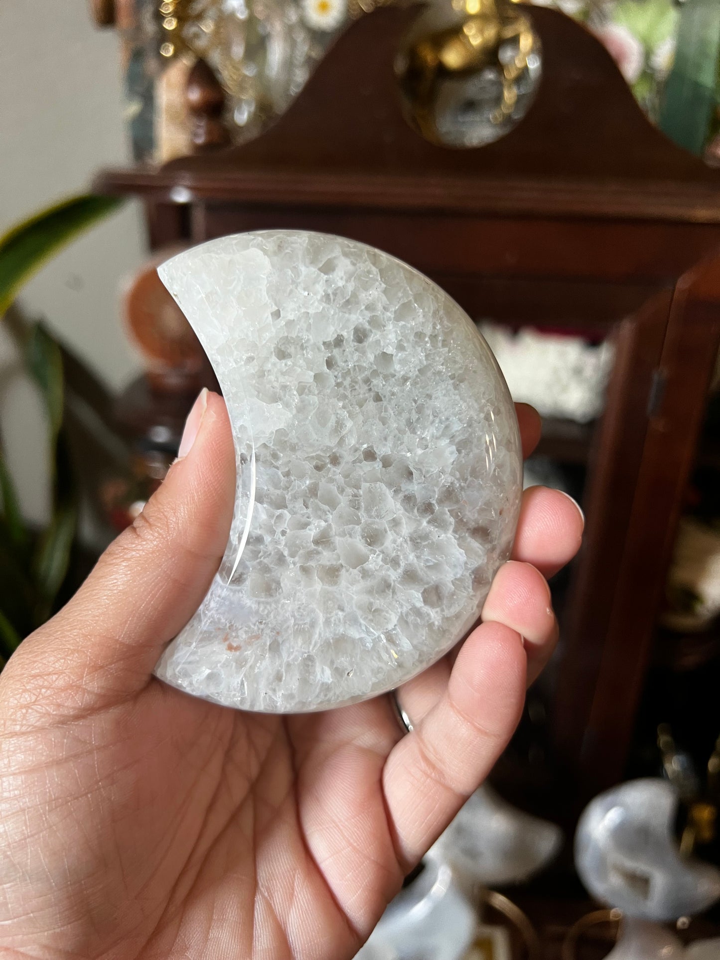 Druzy agate moons