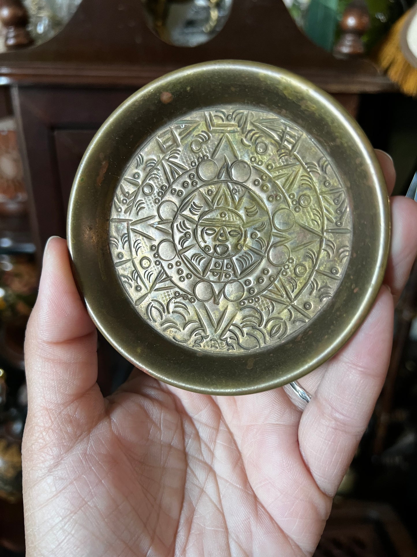 small etched brass tray