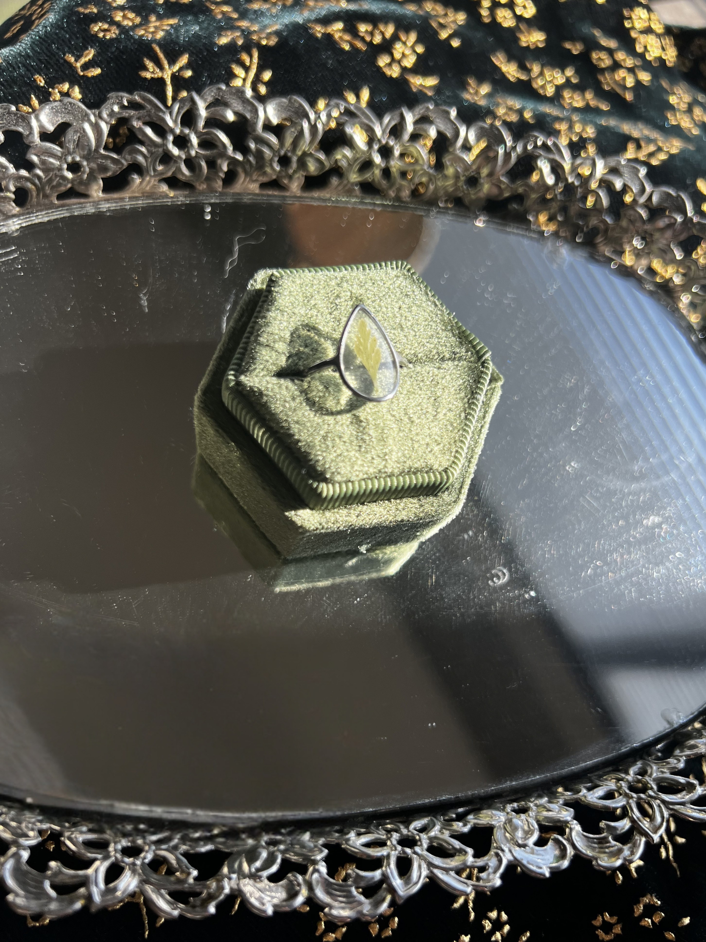 Pressed Floral Resin Rings