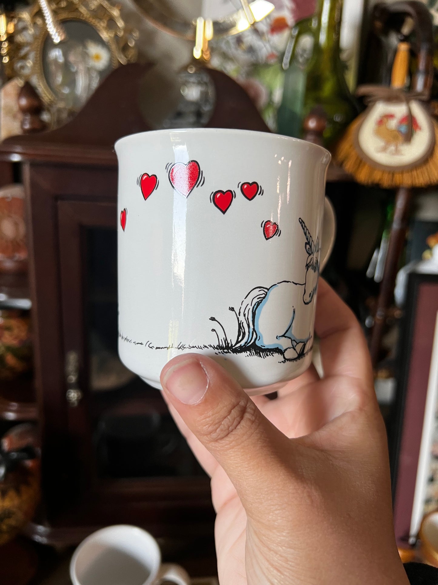 Unicorn Mug with hearts