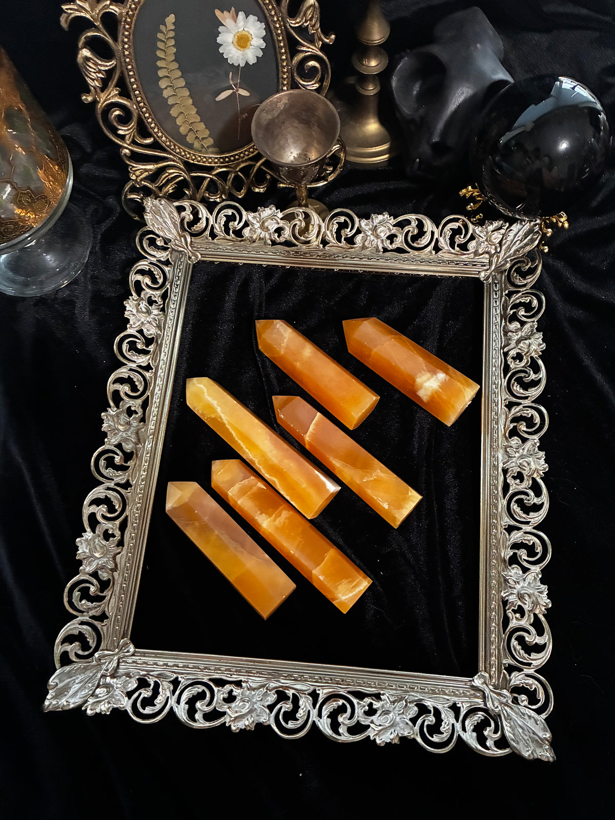 Orange Calcite Towers