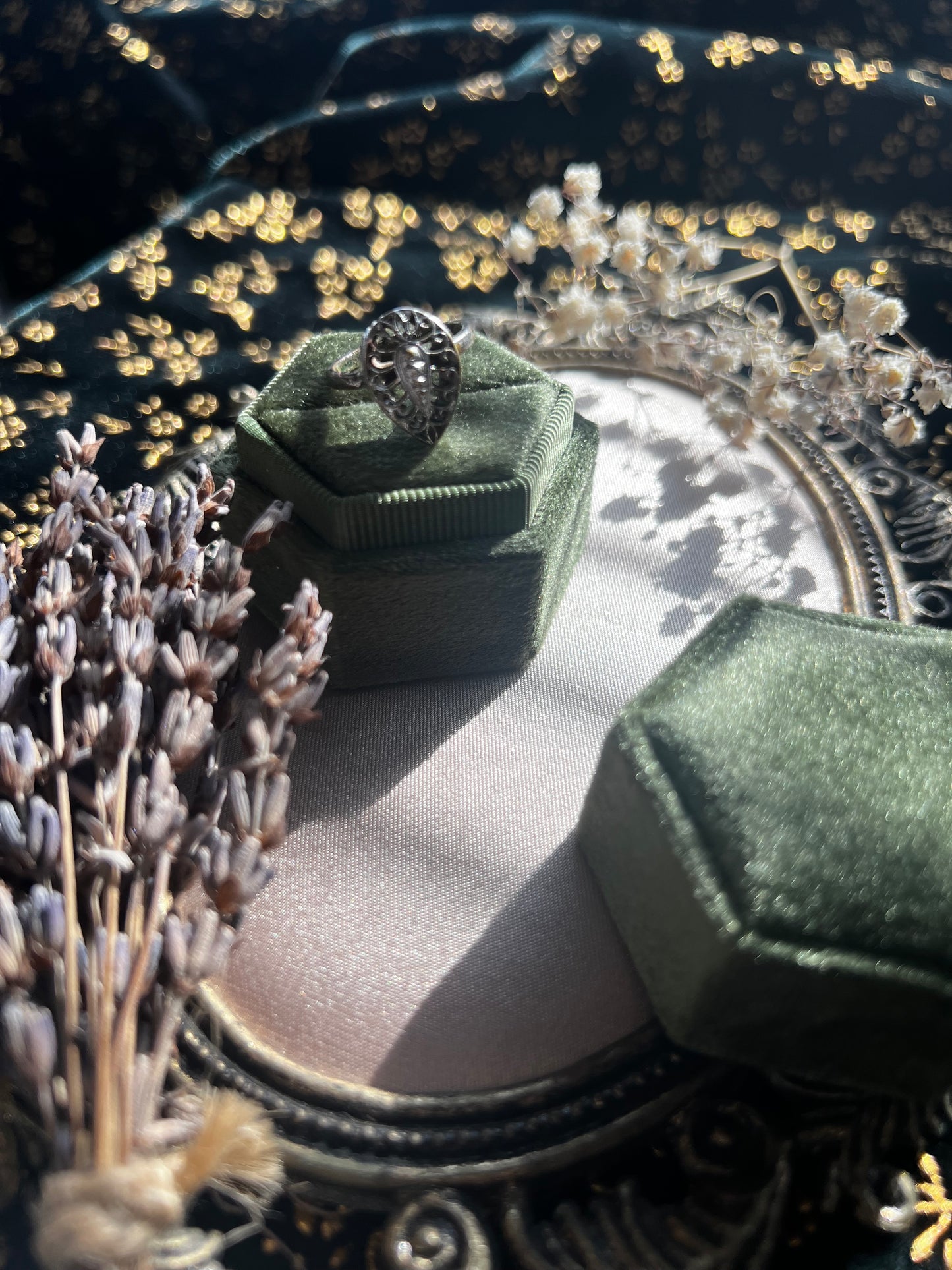 Silver Toned Filigree Ring