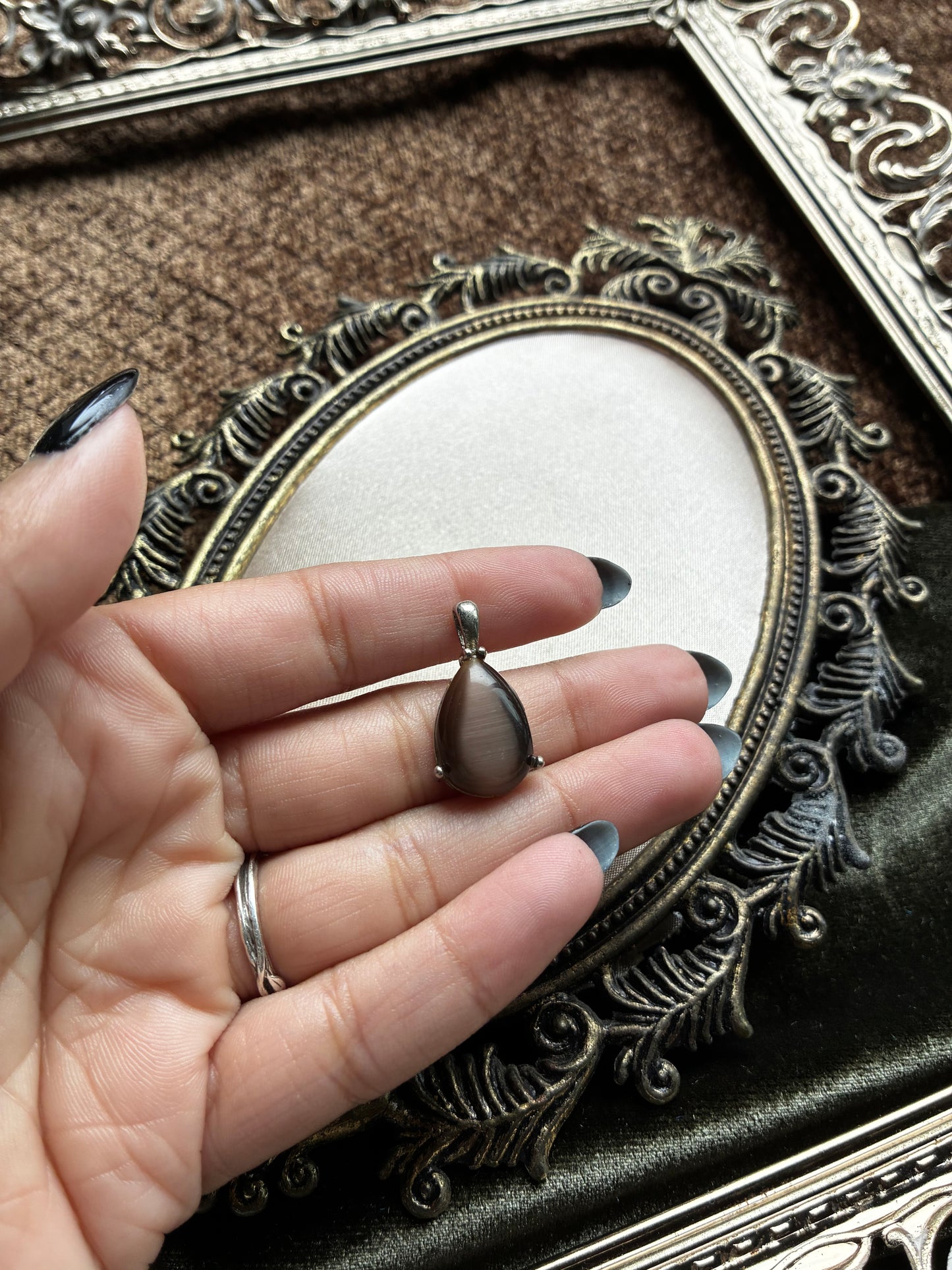 Small Brown Cats Eye Pendant