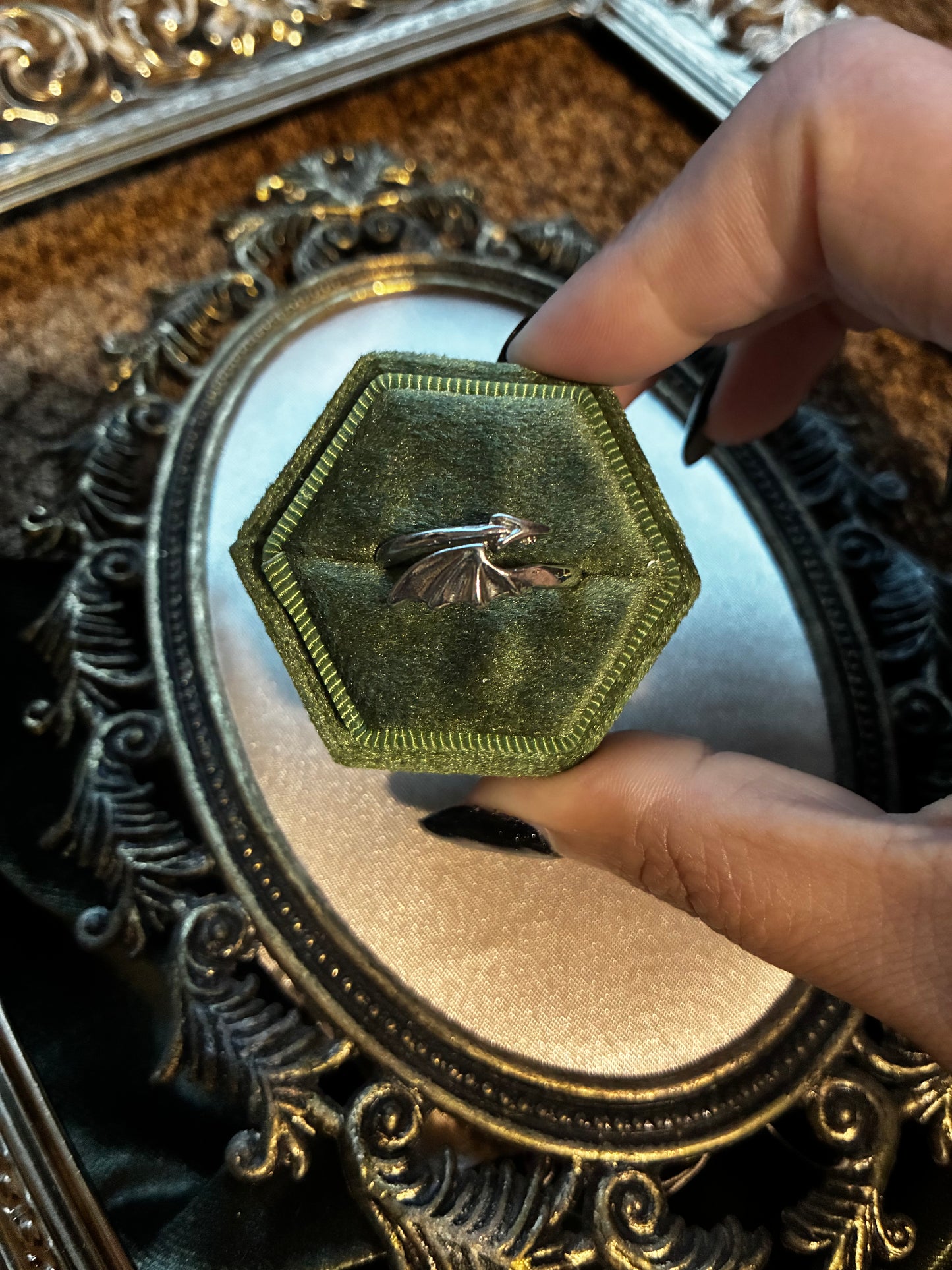 Silver Toned Wing and Tail Ring