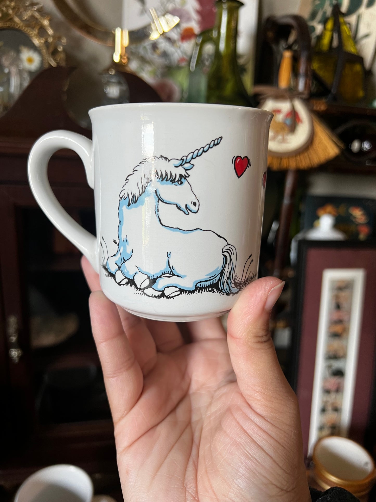 Unicorn Mug with hearts