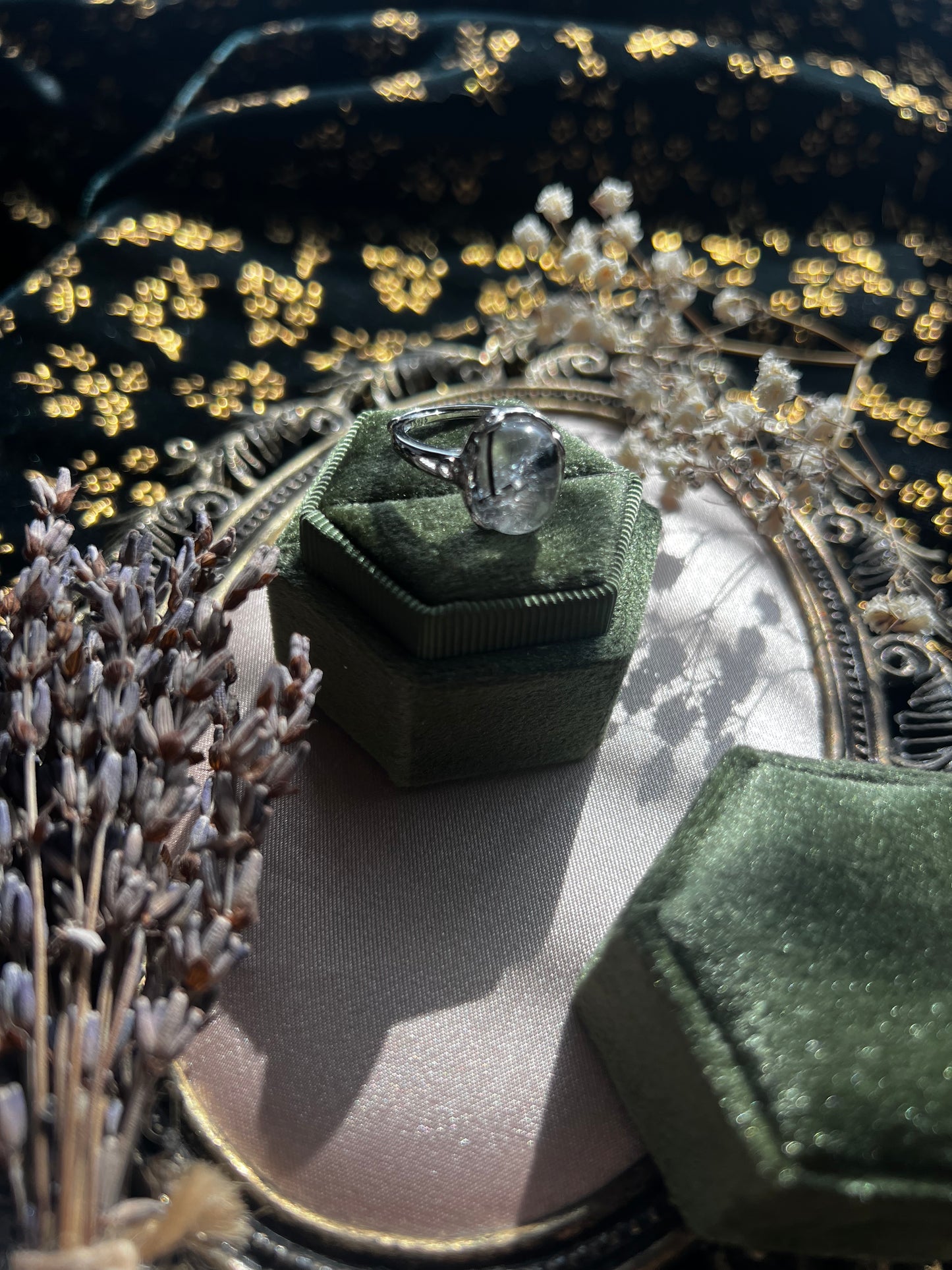 Tourmalated Quartz Ring