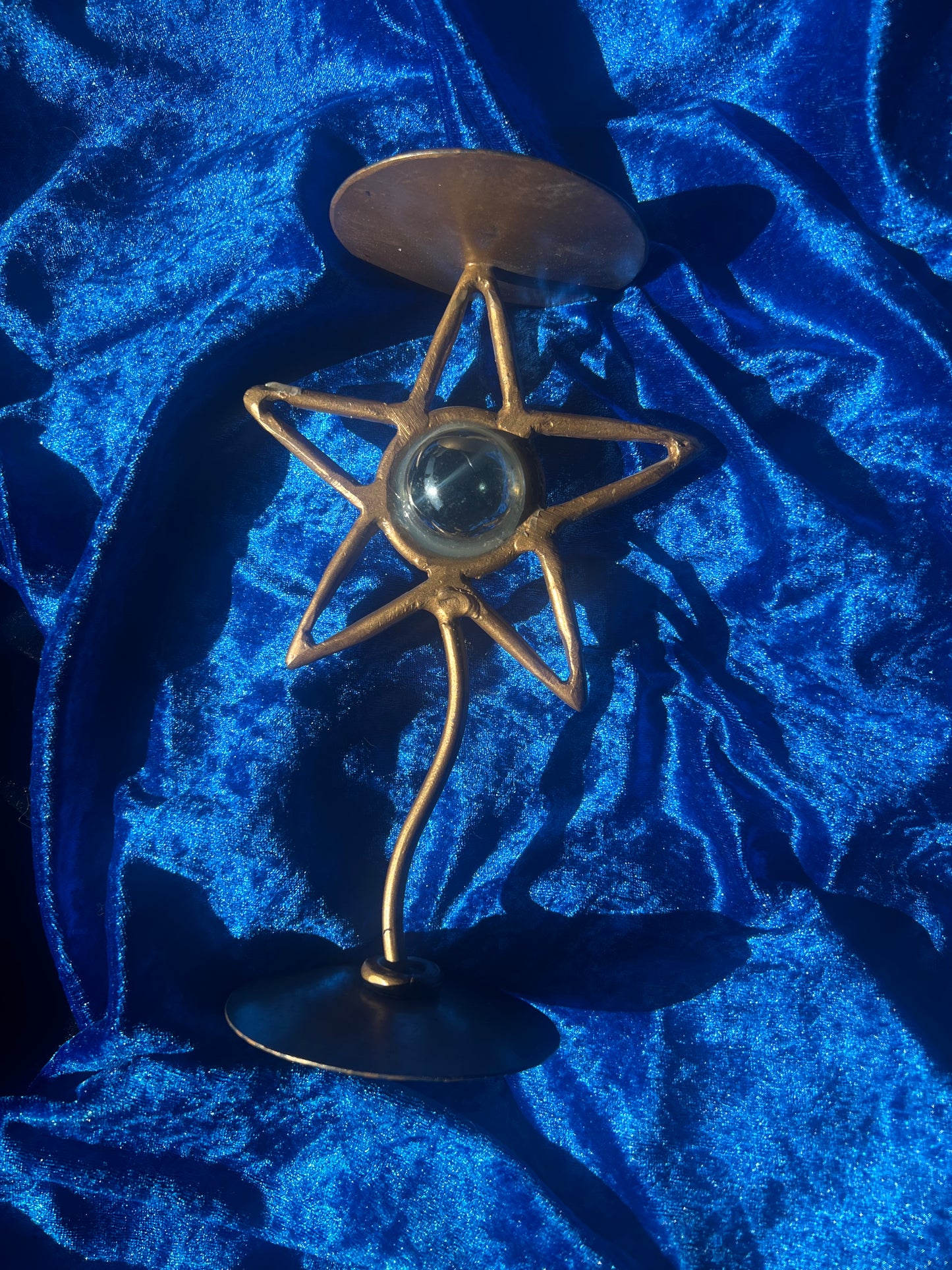 Brass Star Candle Holder
