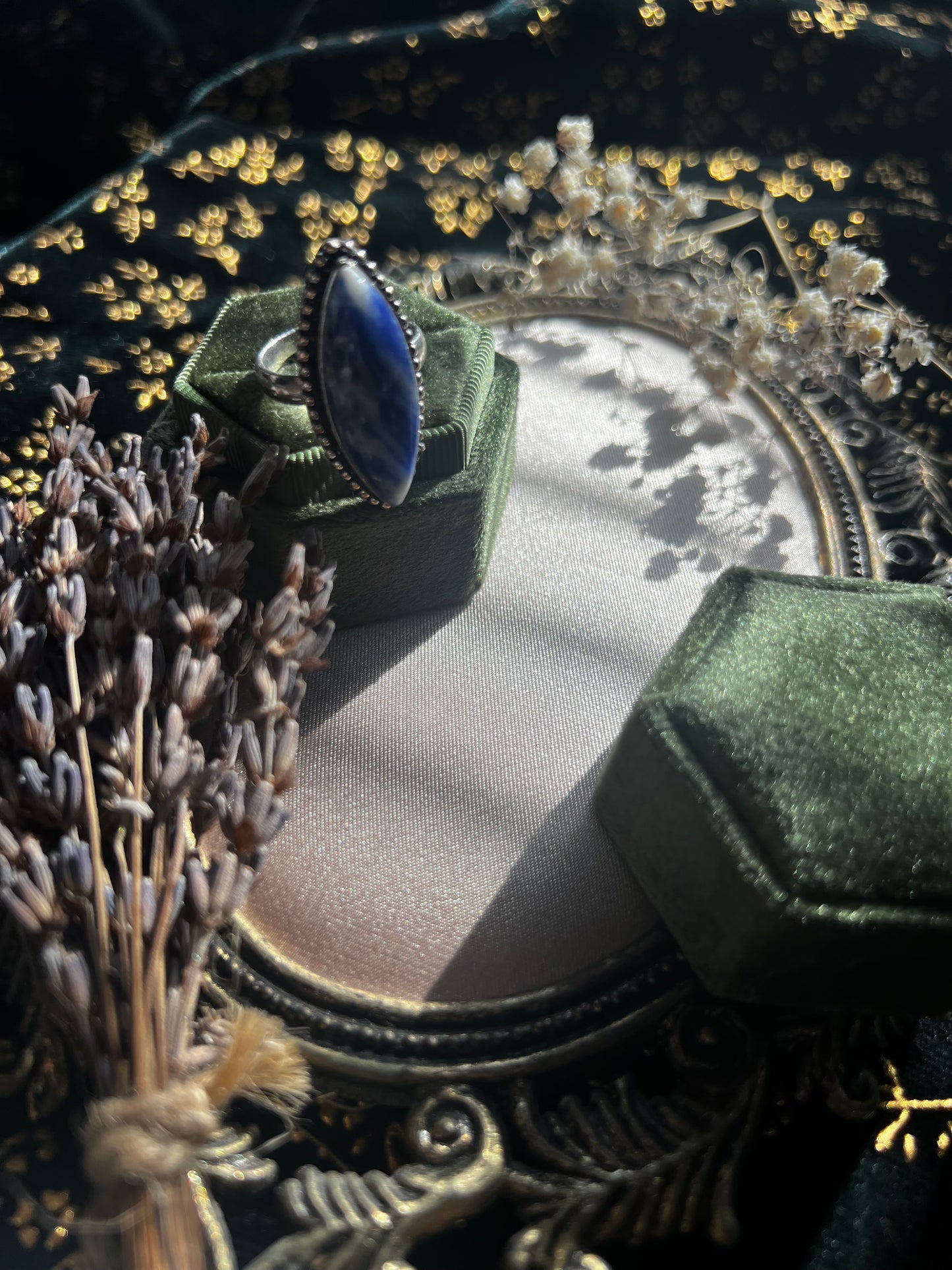 Sodalite Silver Toned Ring