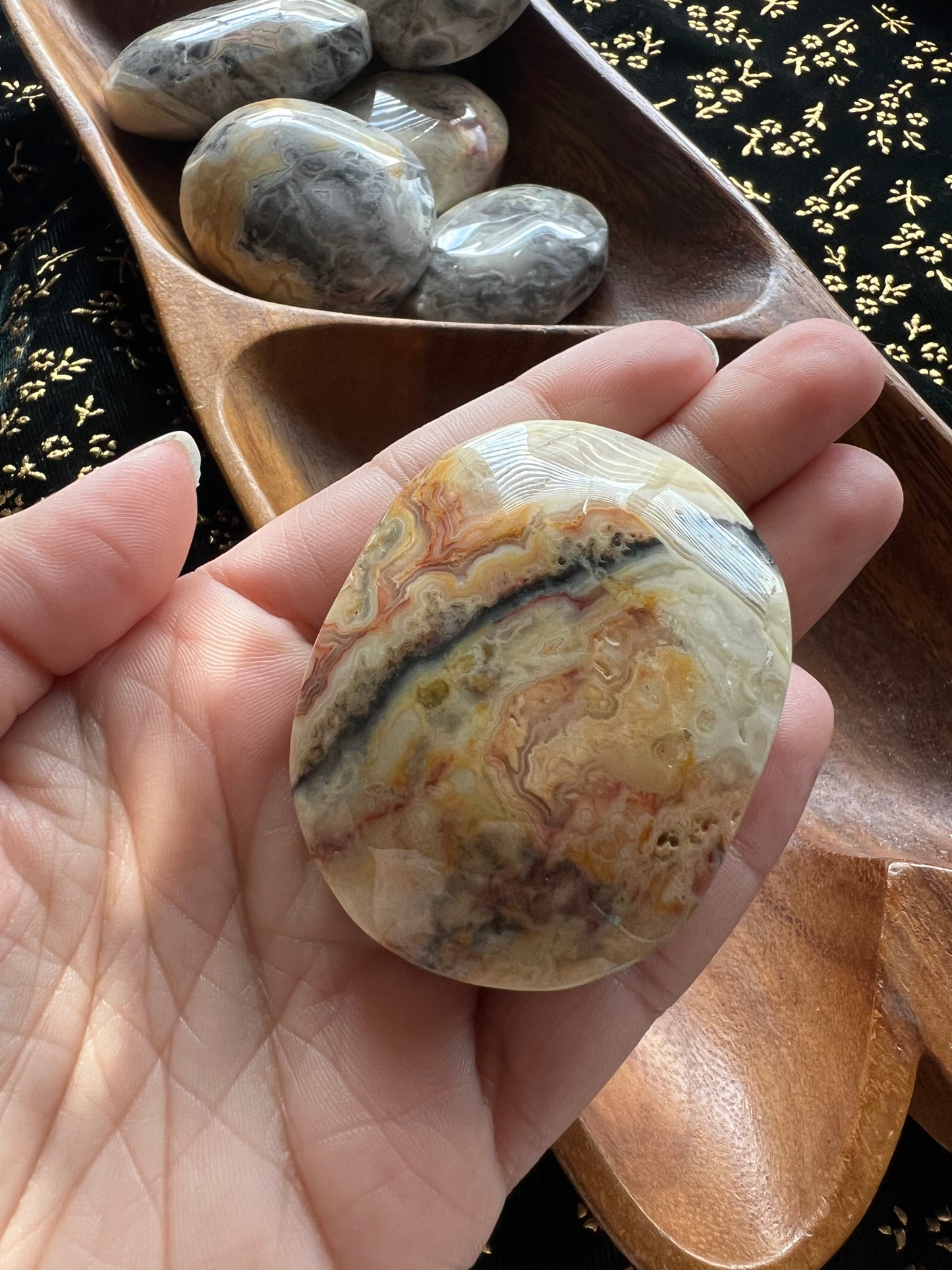 crazy lace agate palmstones
