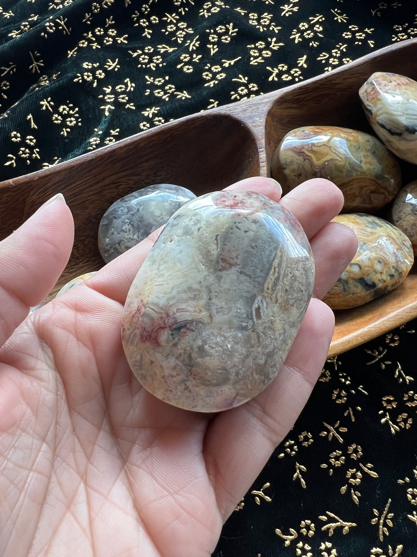 crazy lace agate palmstones