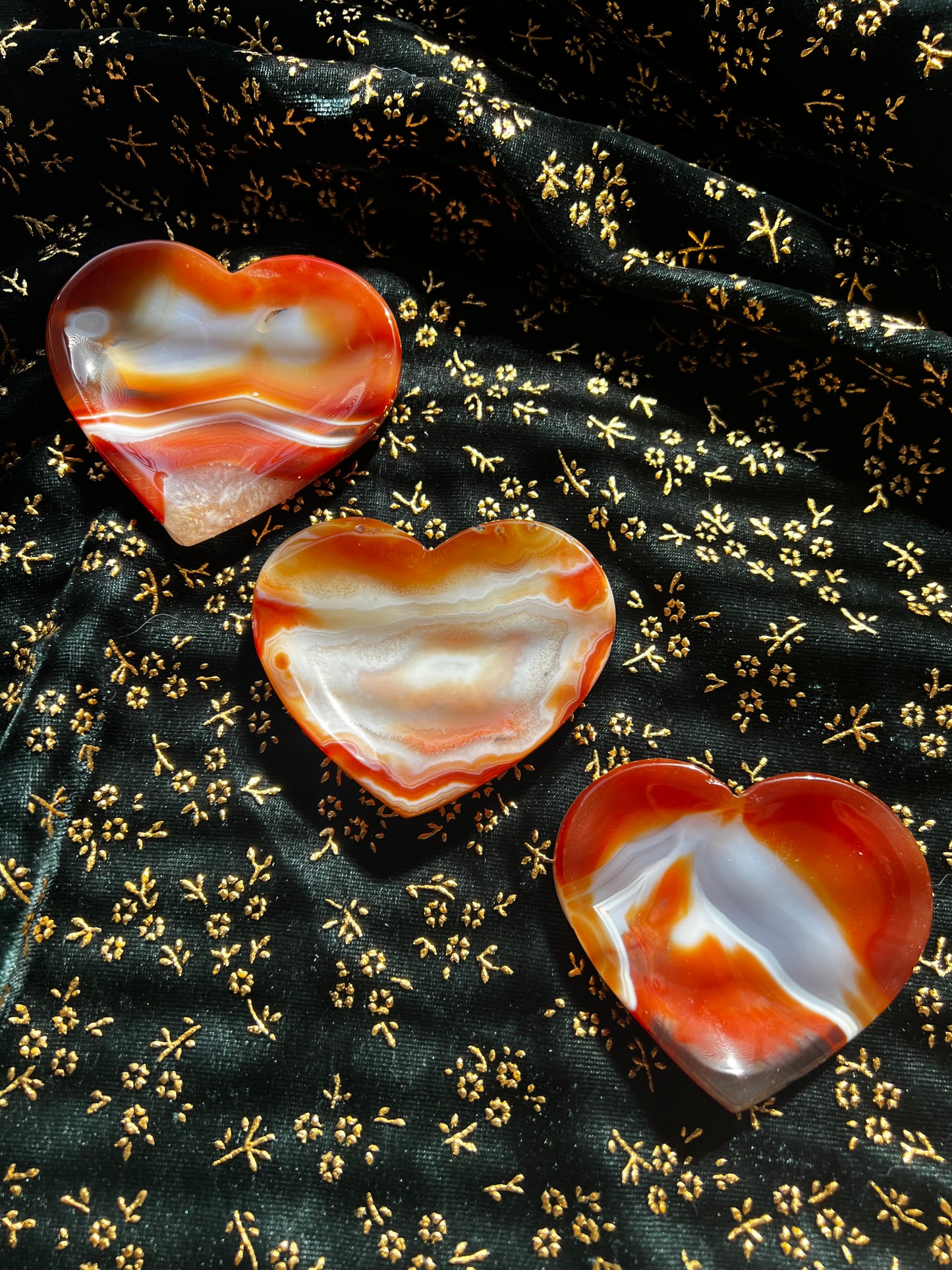 carnelian heart dishes