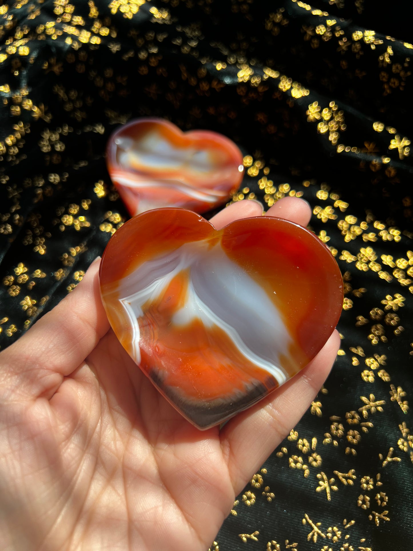 carnelian heart dishes