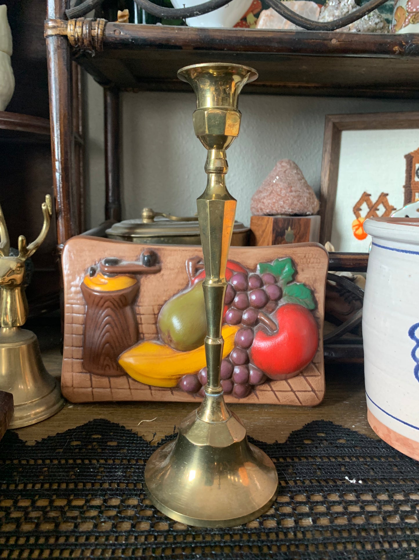 medium brass candlestick