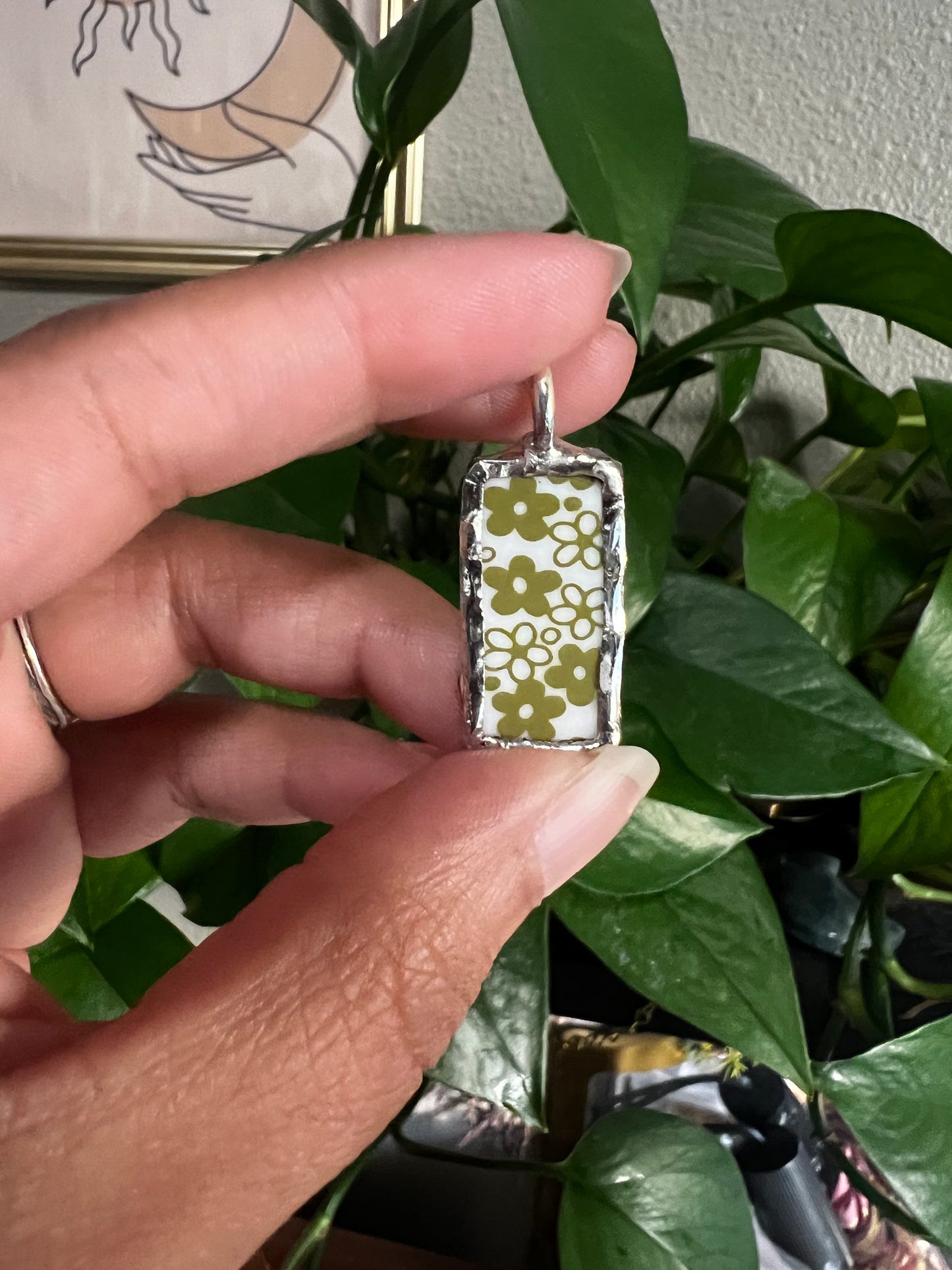 vintage plate pendants
