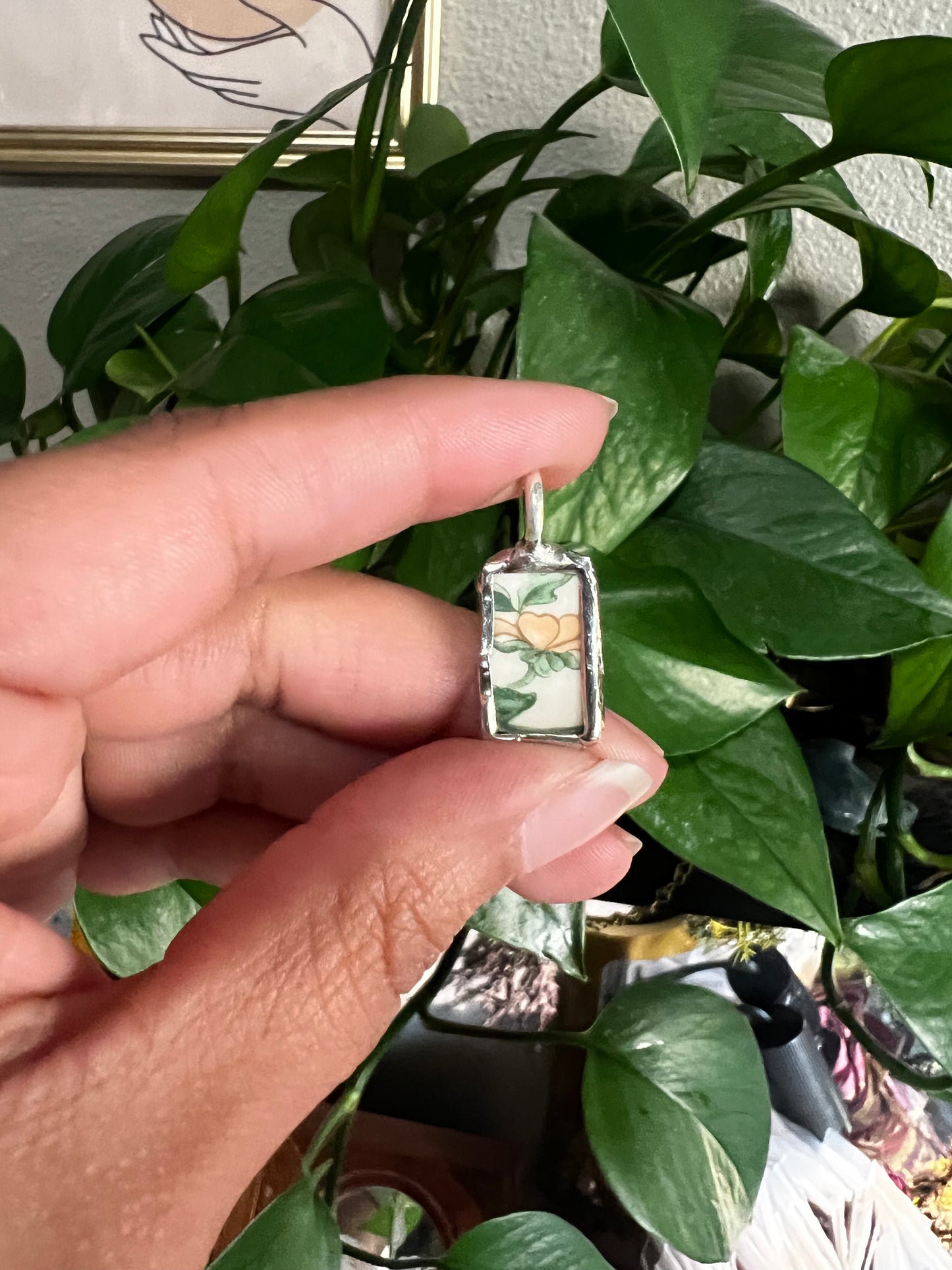 vintage plate pendants