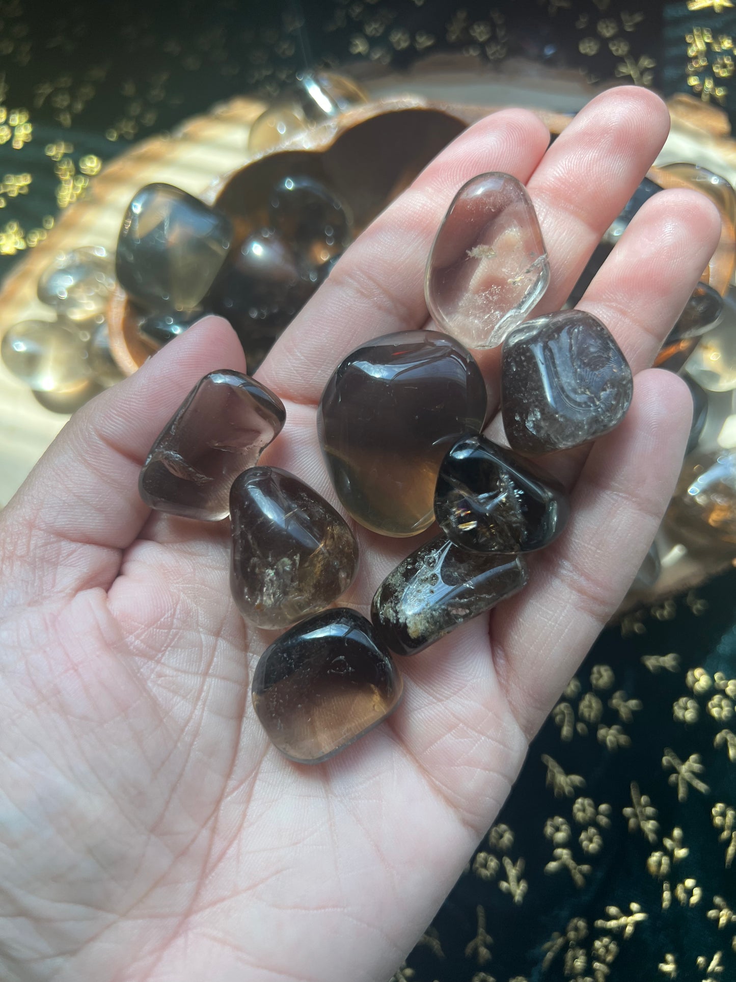 tumbled smoky quartz