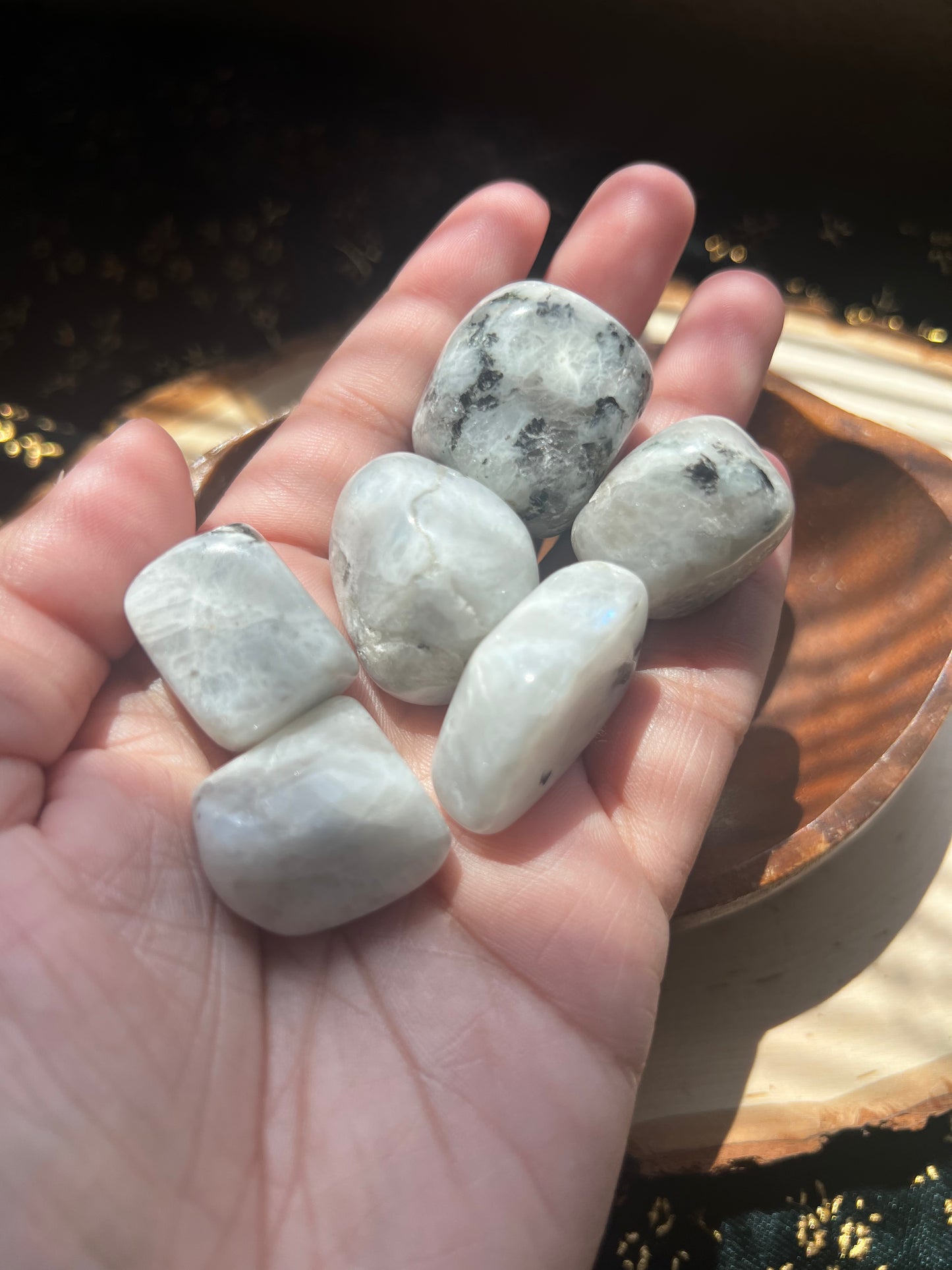 rainbow moonstone tumbles