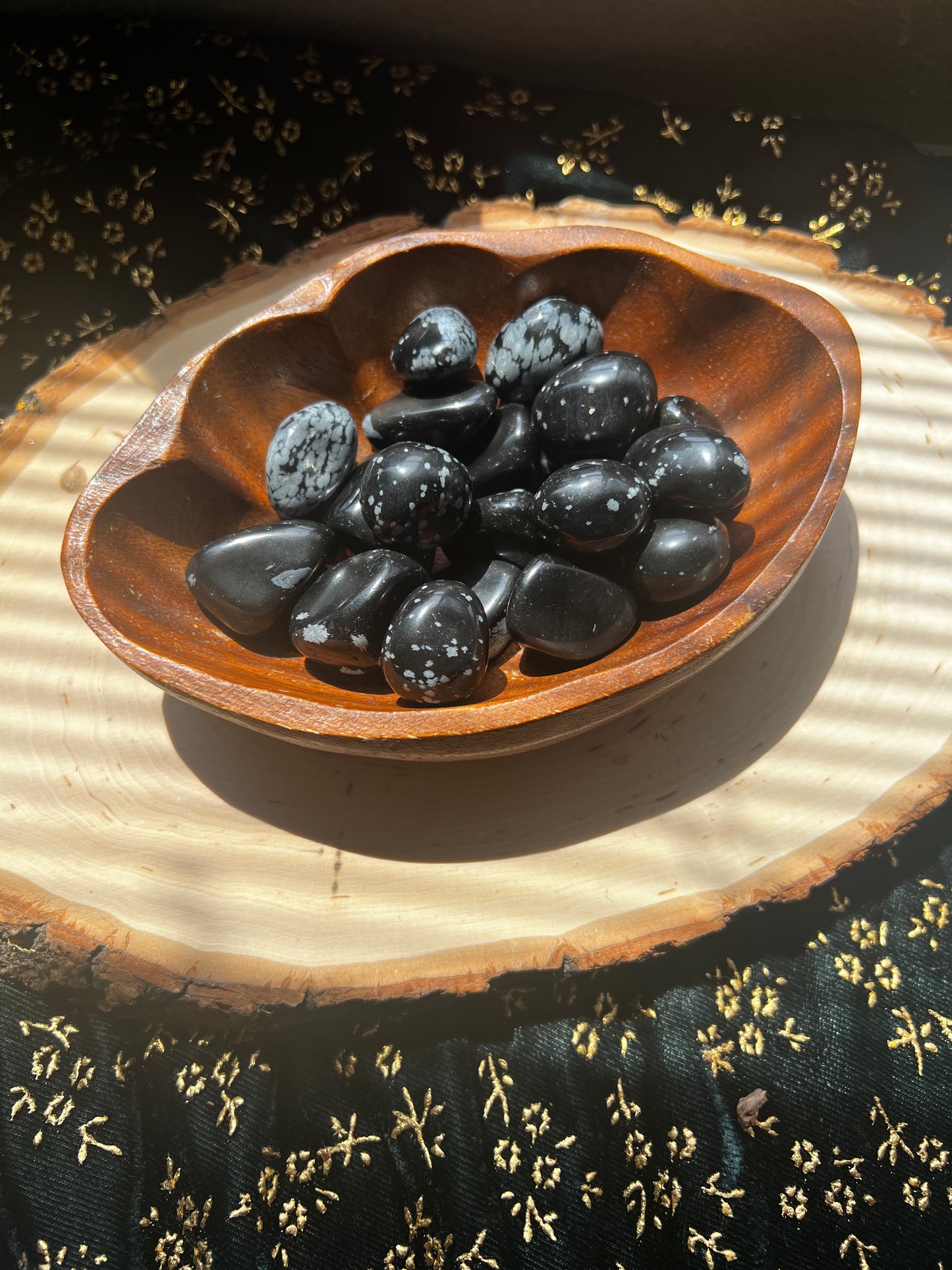 tumbled snowflake obsidian