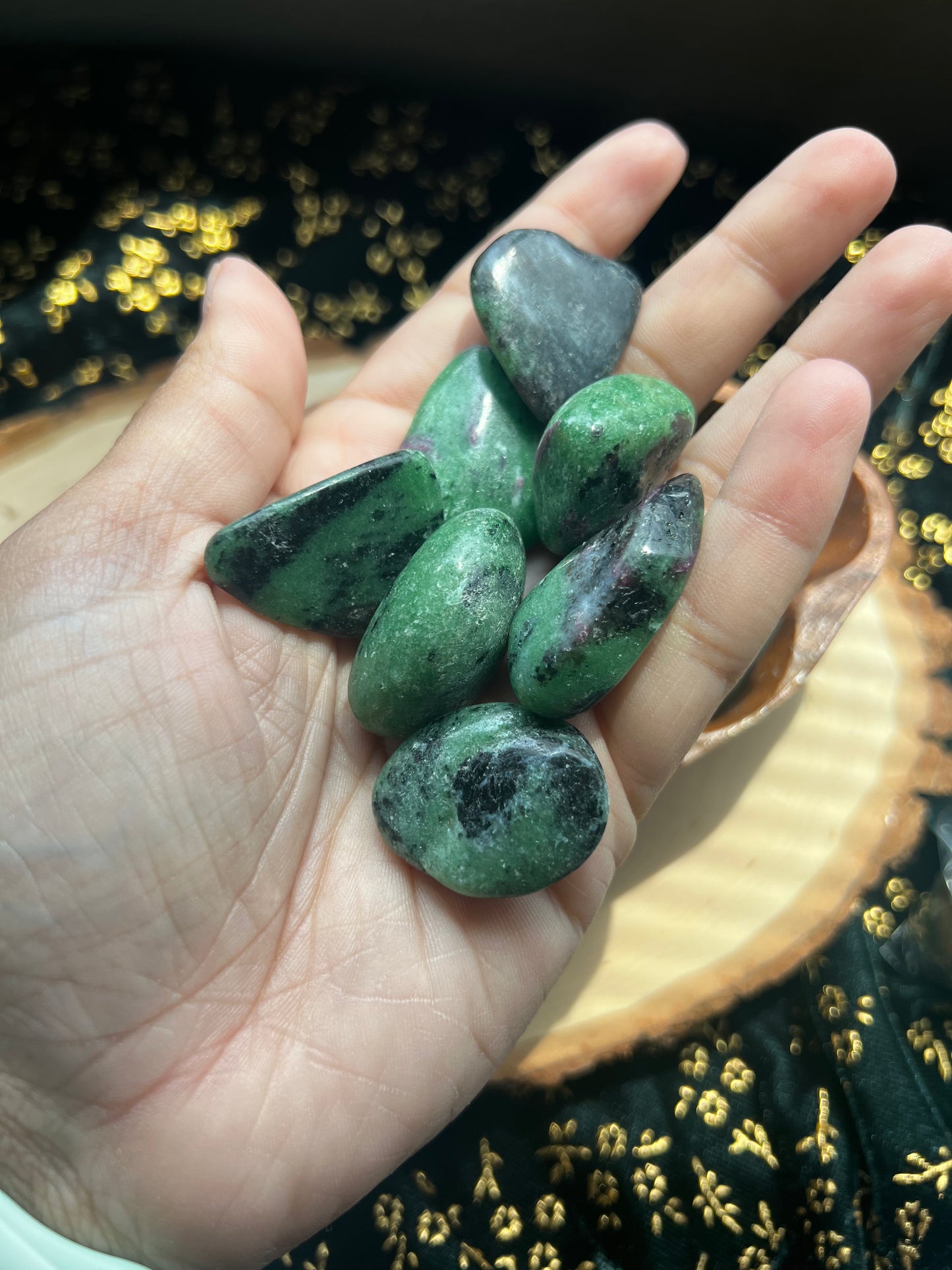 ruby in zoisite tumbles