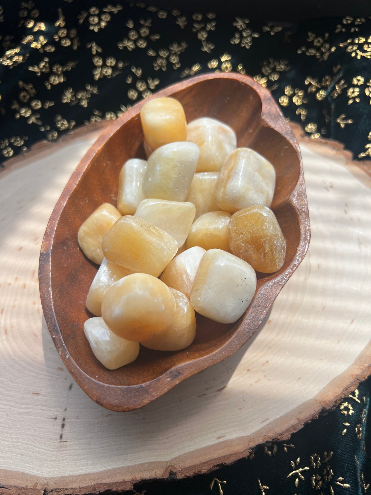 tumbled orange calcite