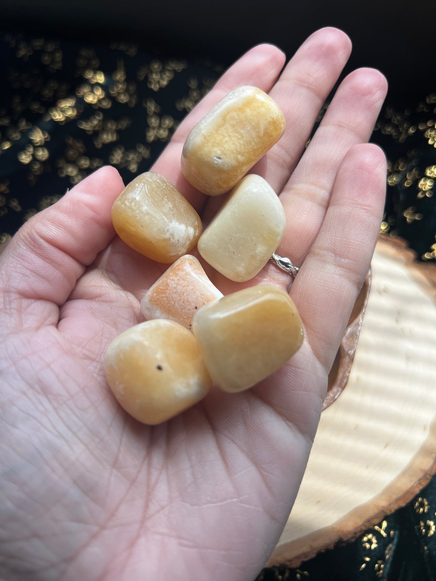 tumbled orange calcite