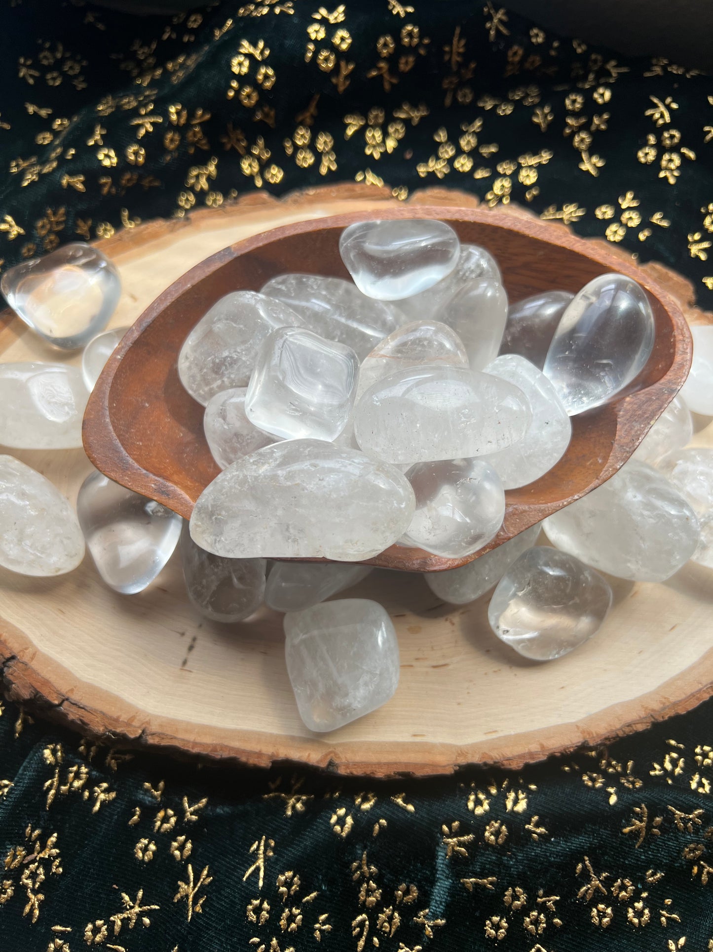 tumbled clear quartz