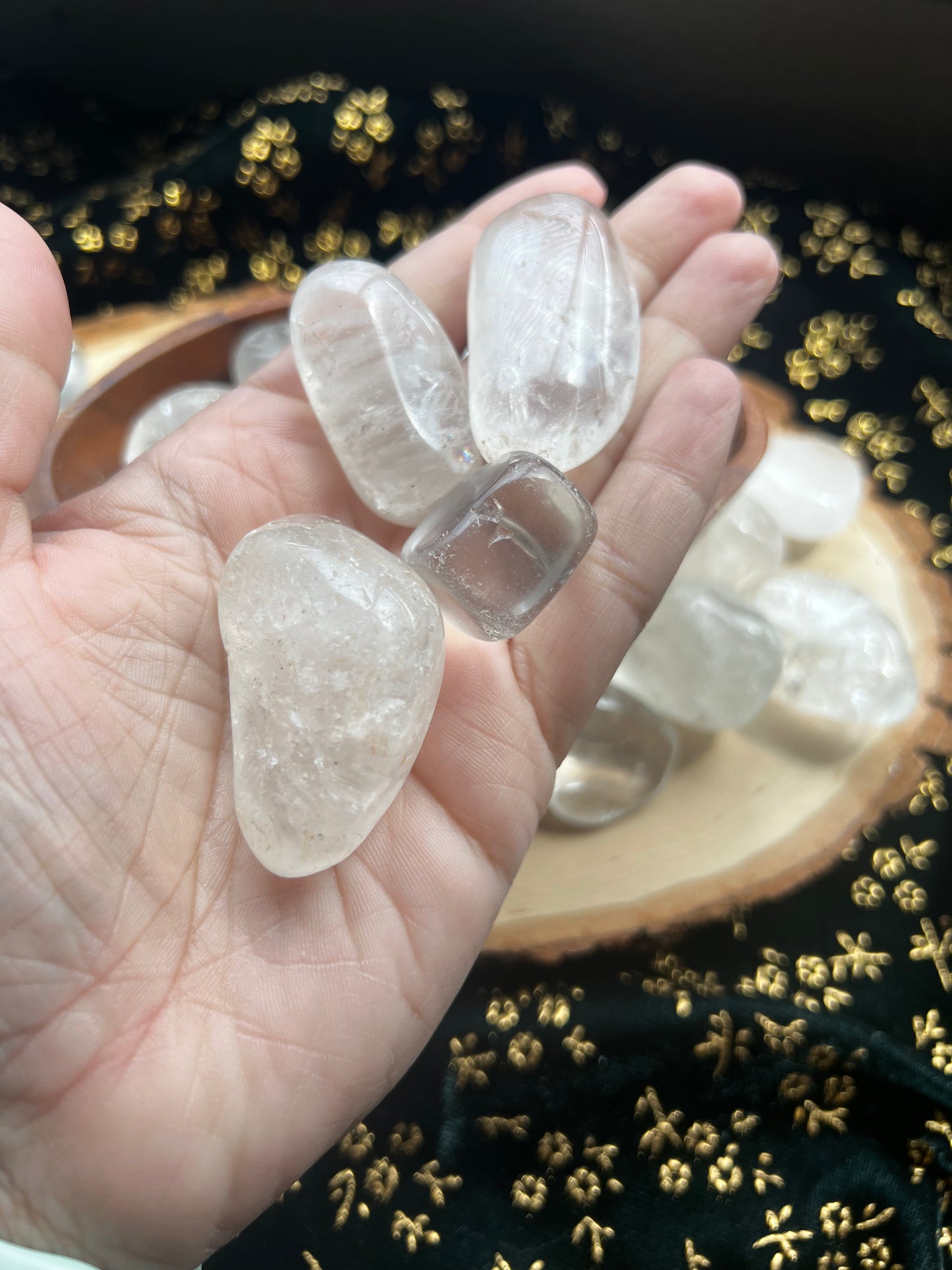 tumbled clear quartz