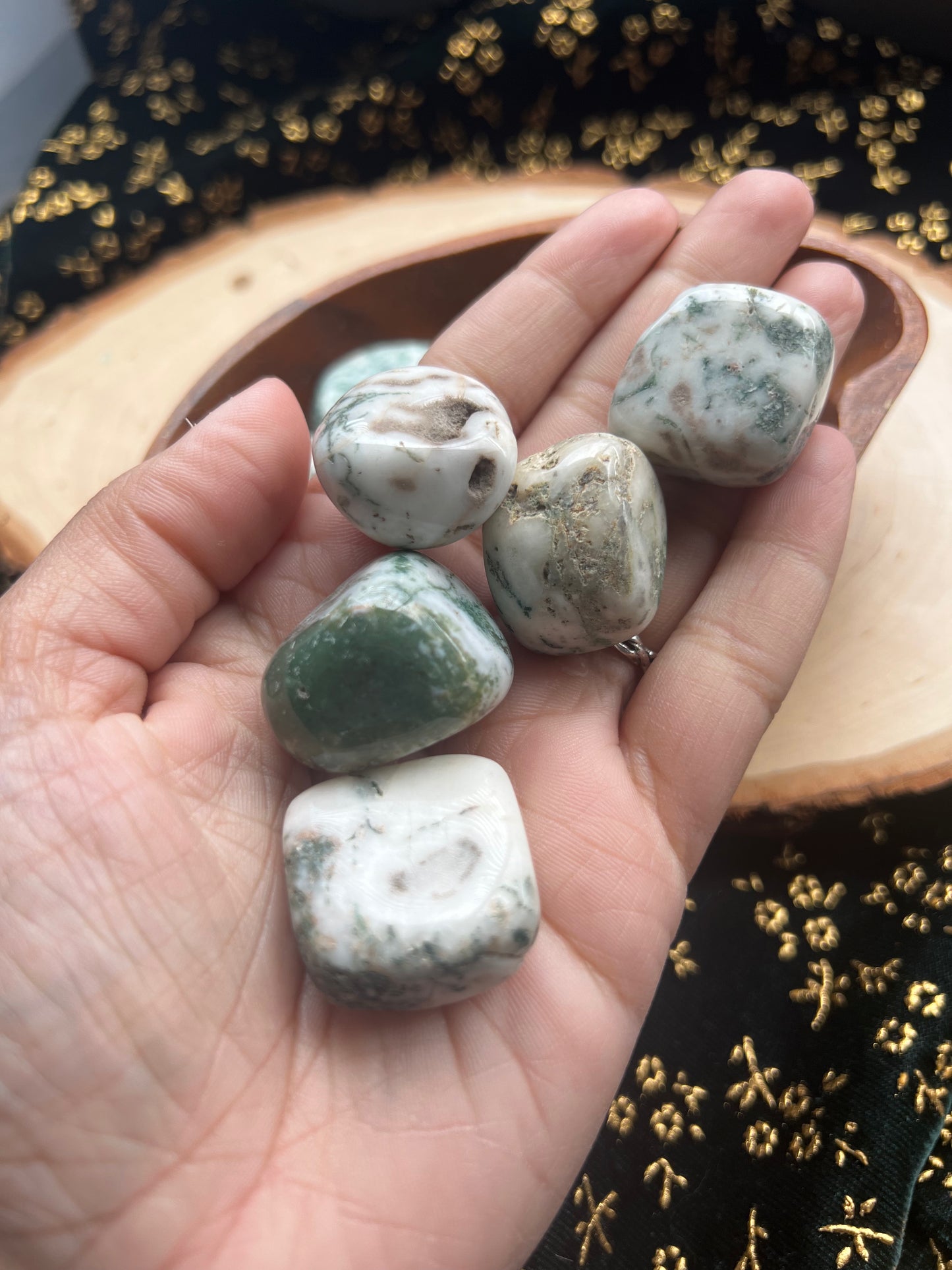 tree agate tumbles