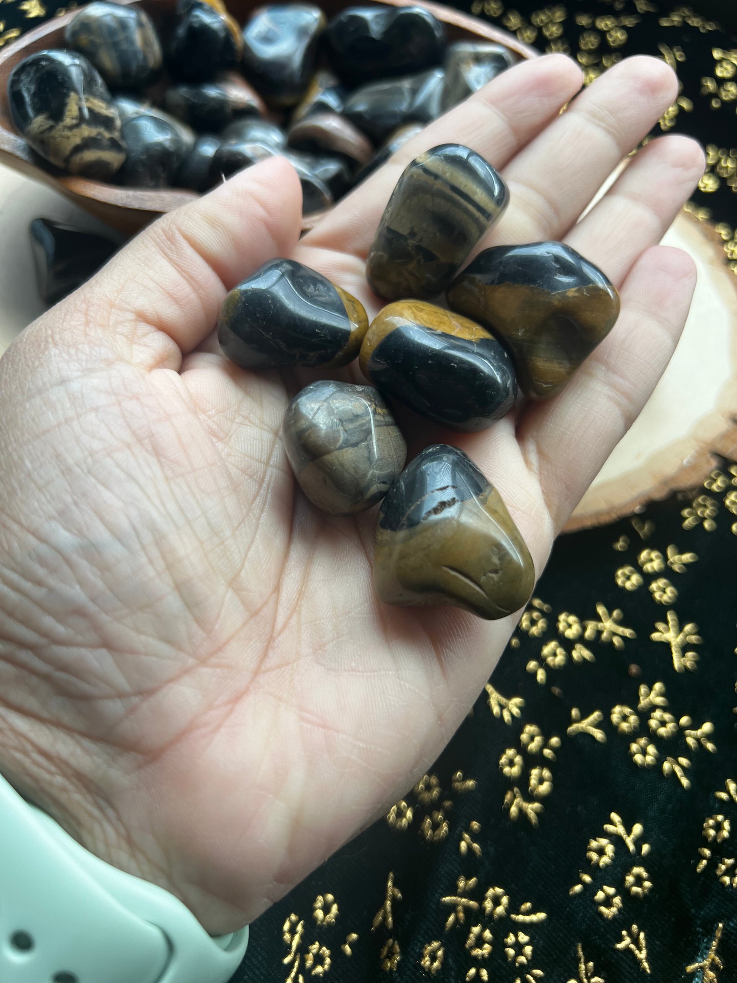 black onyx with jasper tumbles