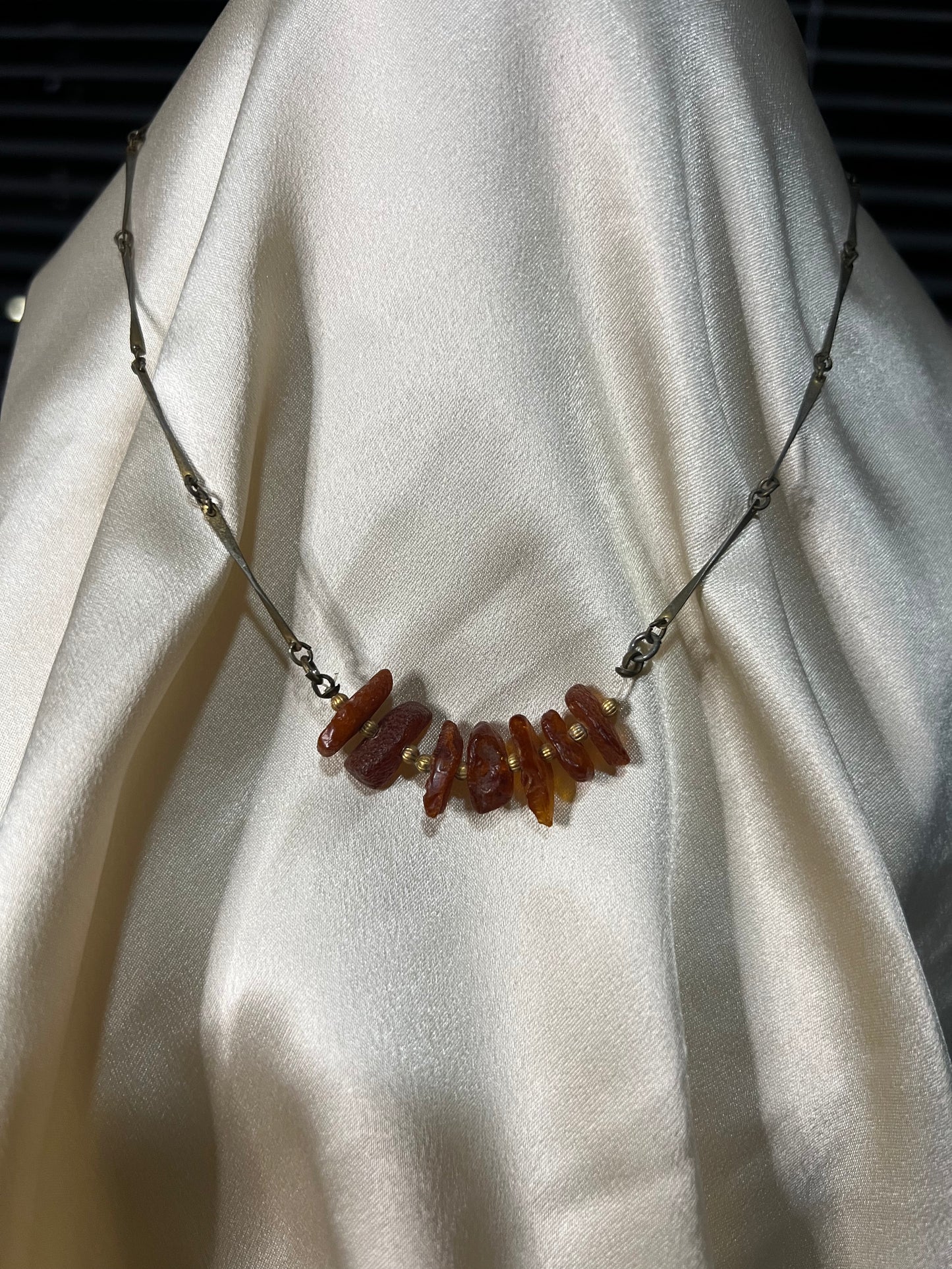 vintage amber hobé necklace