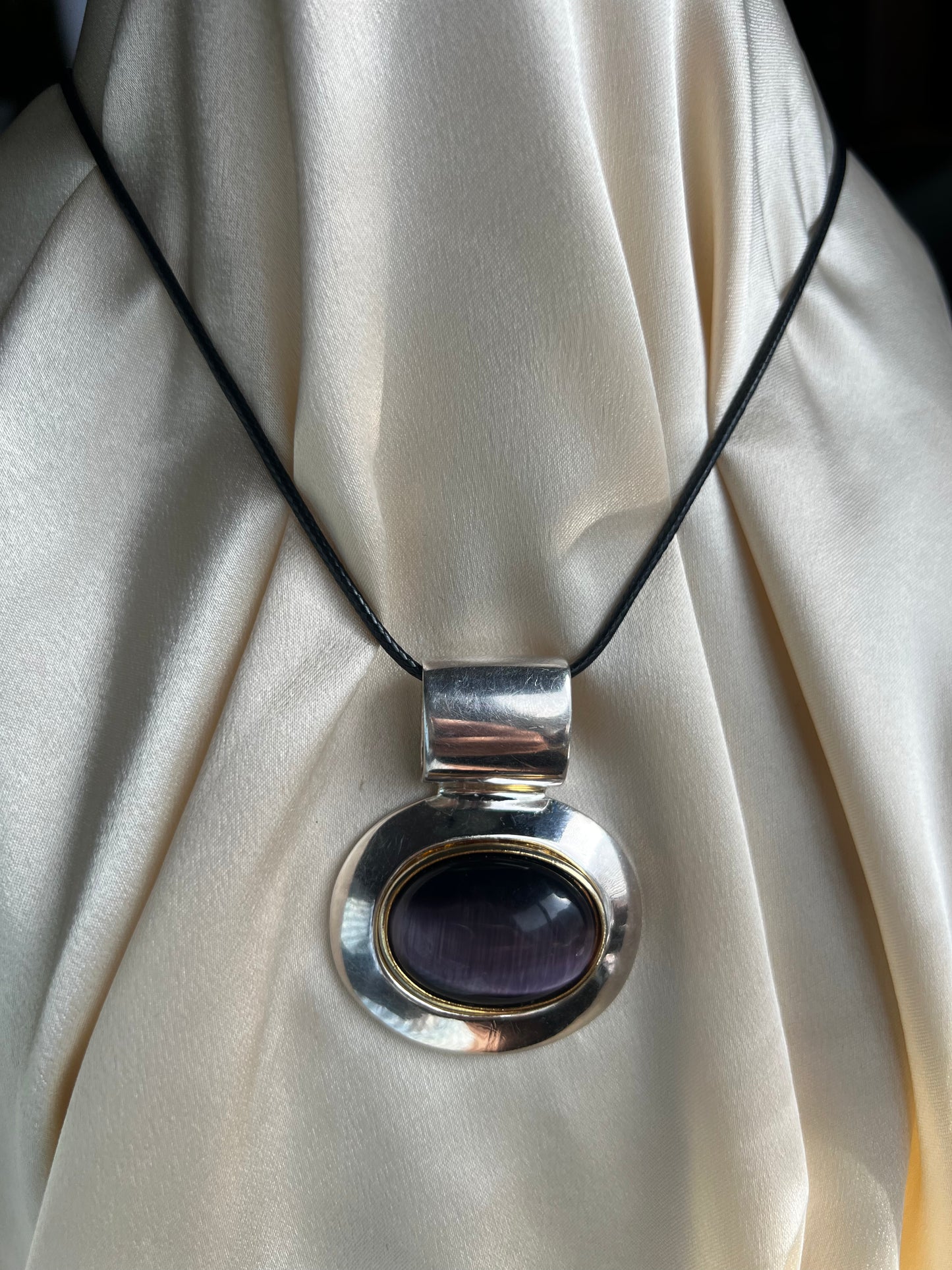 Purple Catseye Necklace