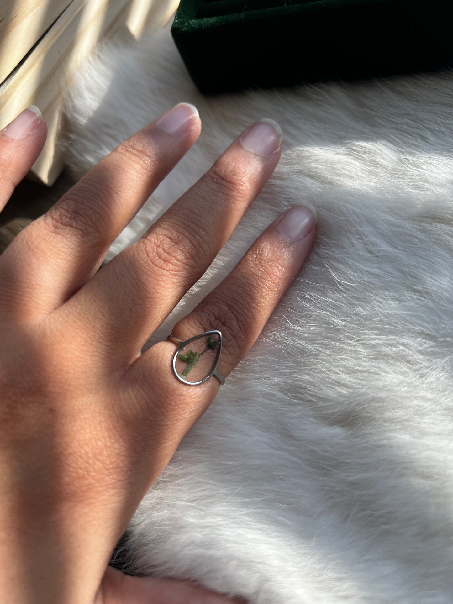 Pressed Floral Resin Rings