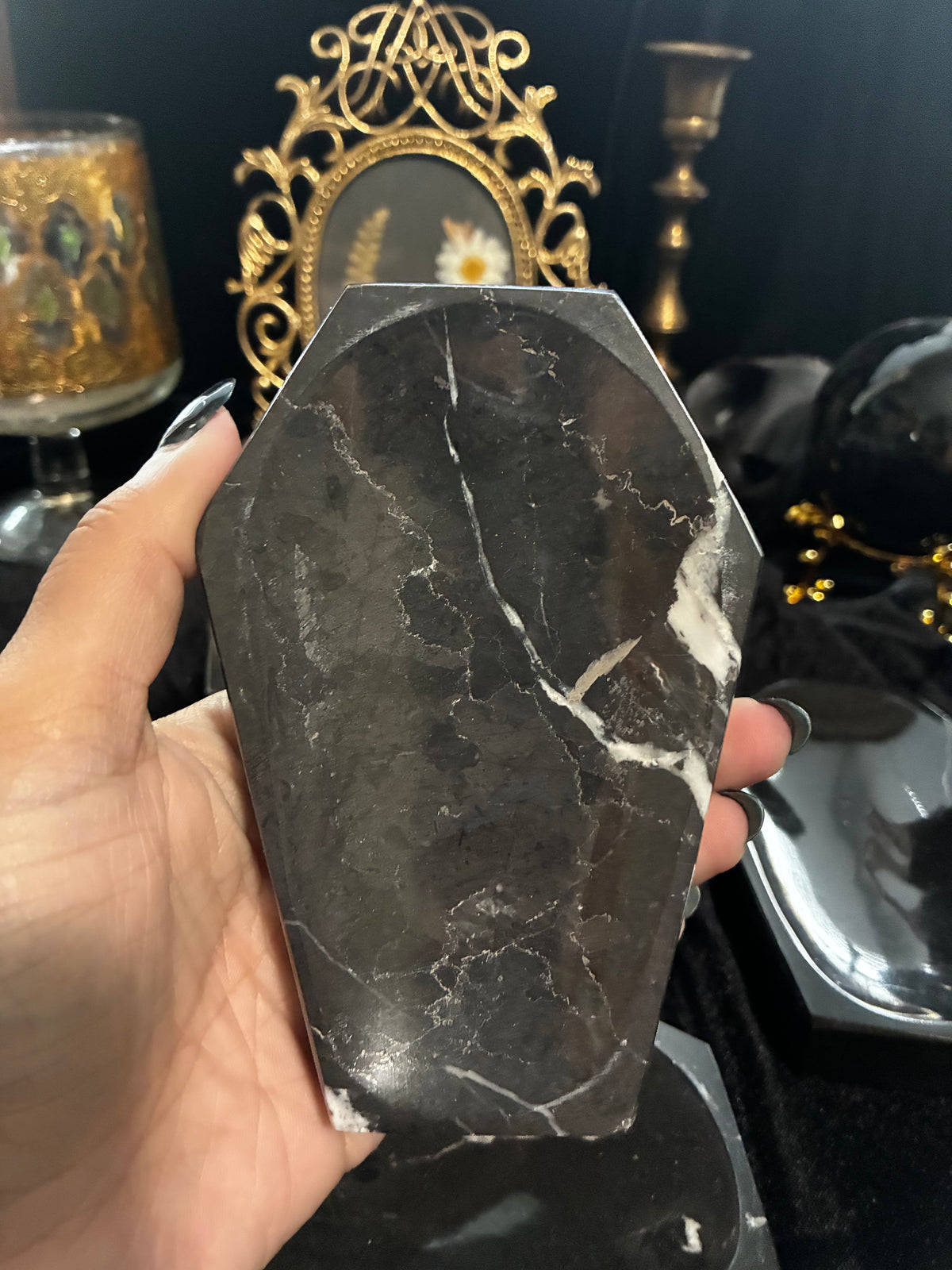 Marble Coffin Trinket Dishes