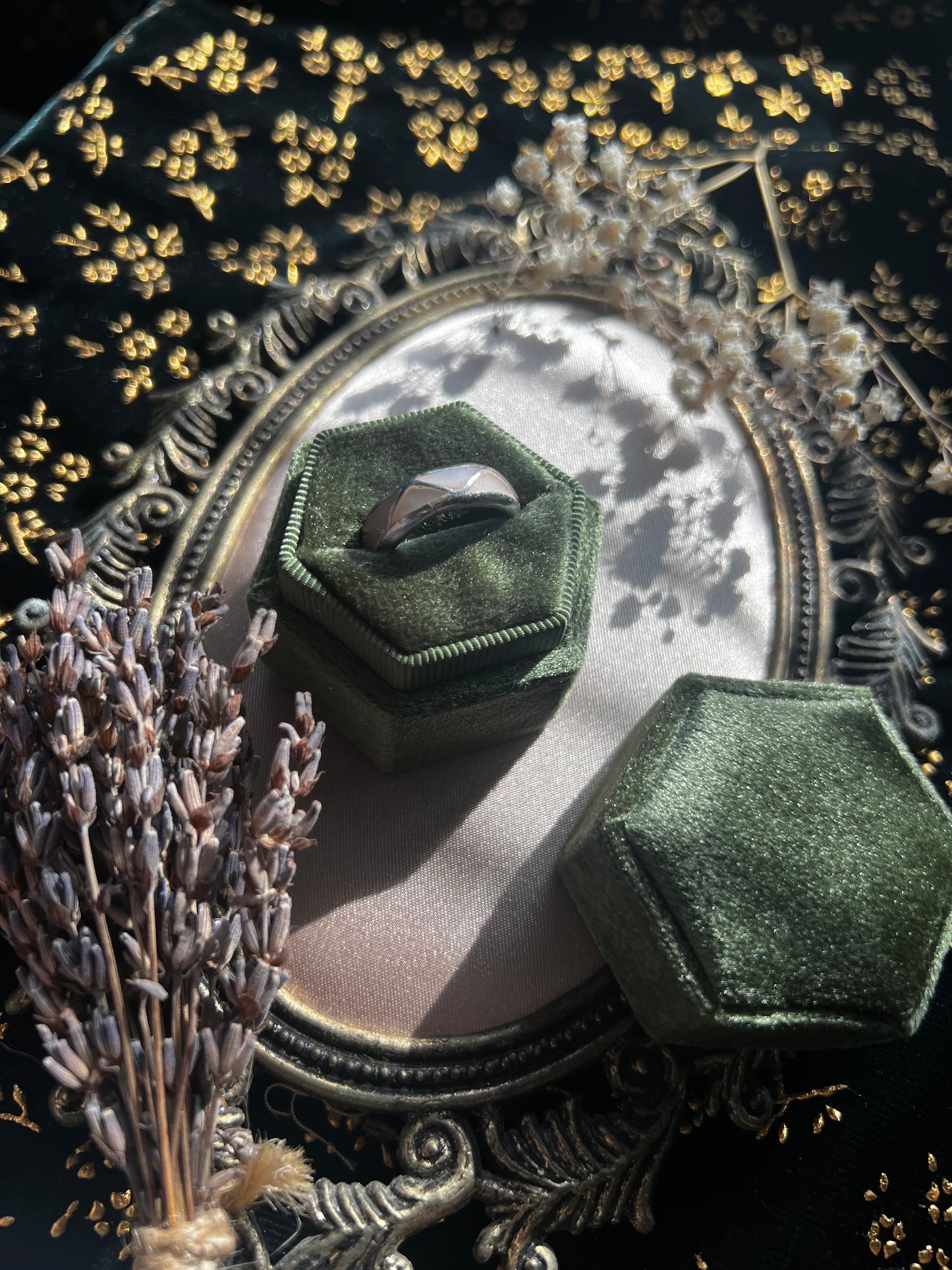 Mother of Pearl Silver Toned Ring