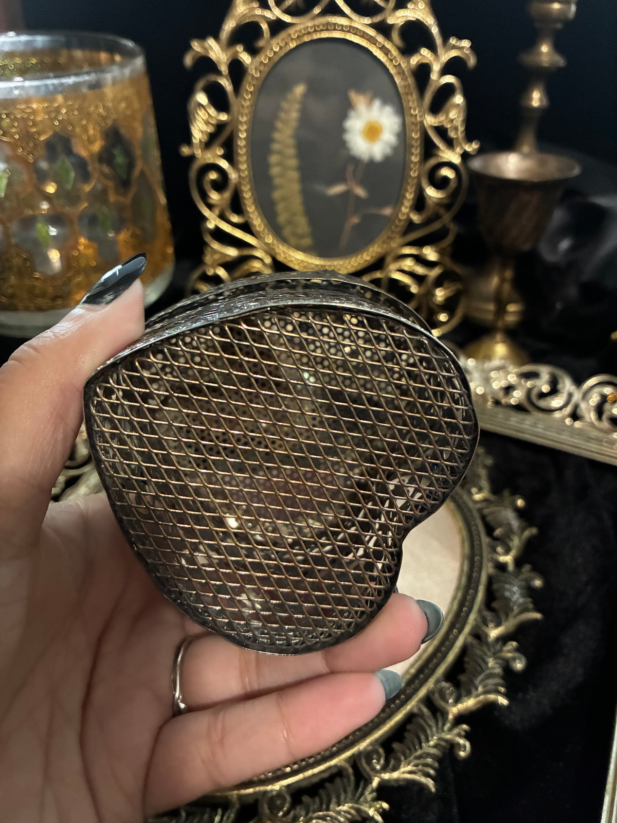 Metal Heart Trinket Box