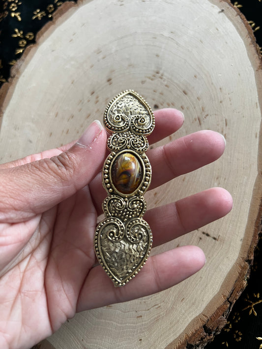 vintage gold hair clips