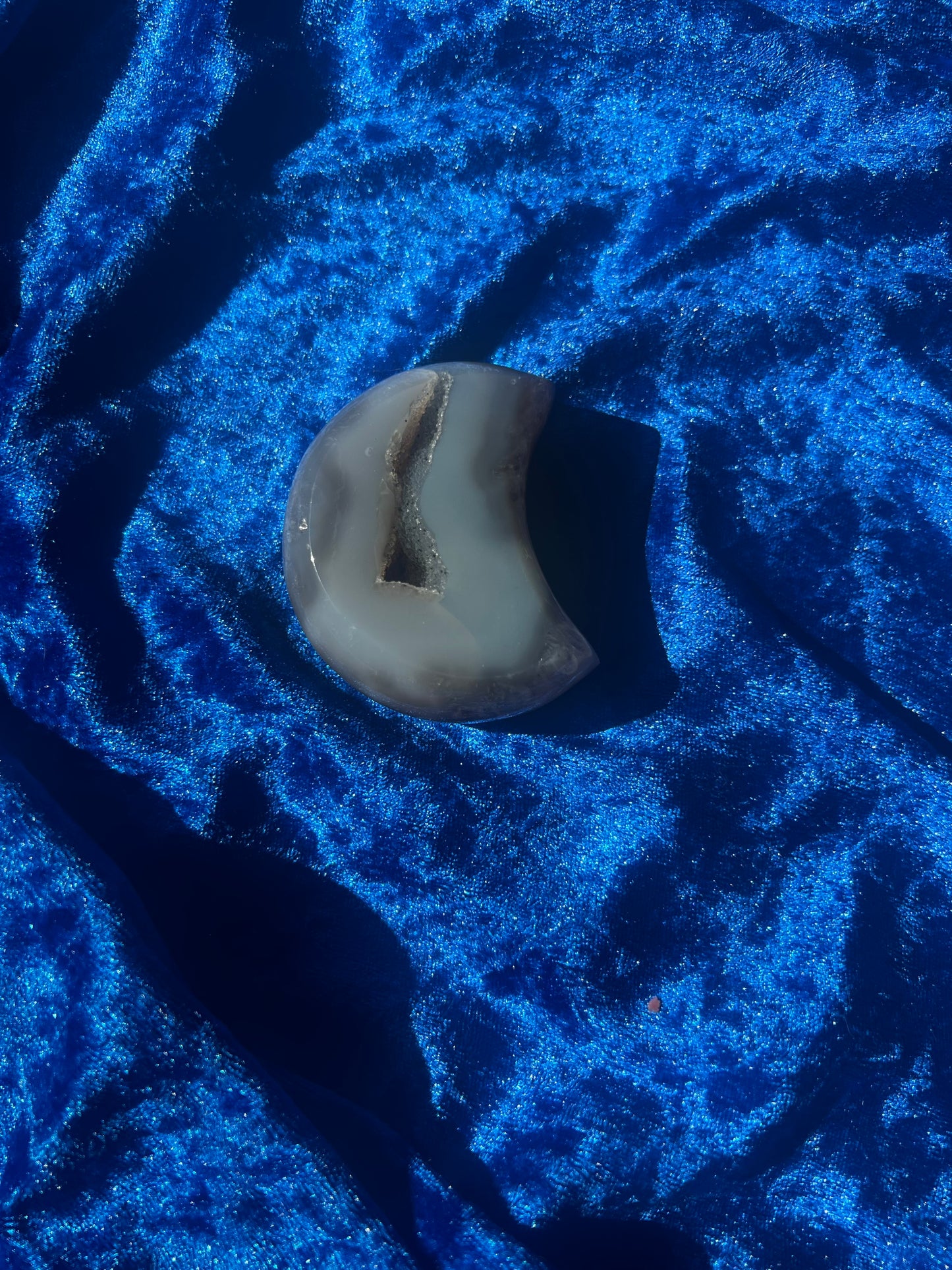 Small Druzy Agate Moon