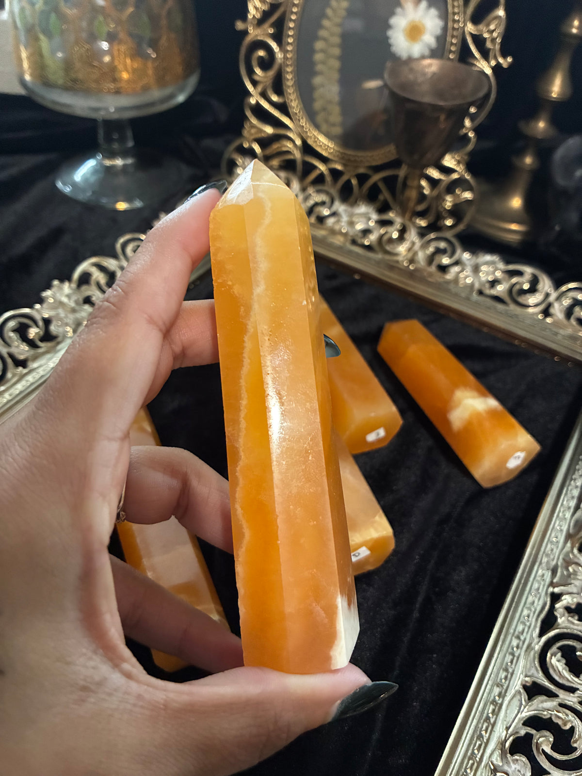 Orange Calcite Towers