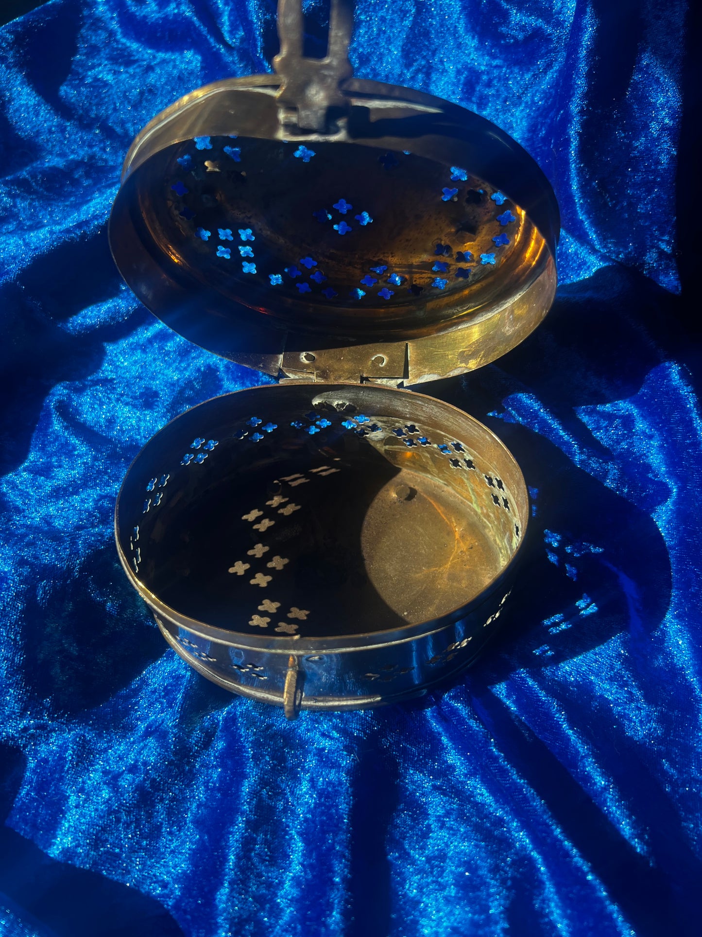 Small Brass Cricket Box