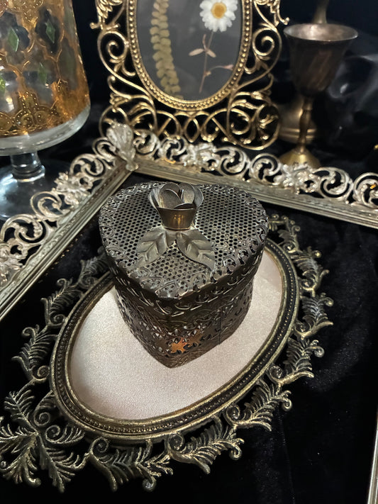 Metal Heart Trinket Box