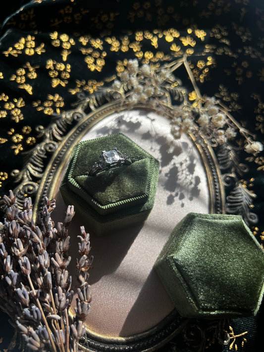 Cubic Zirconium Silver Toned Ring