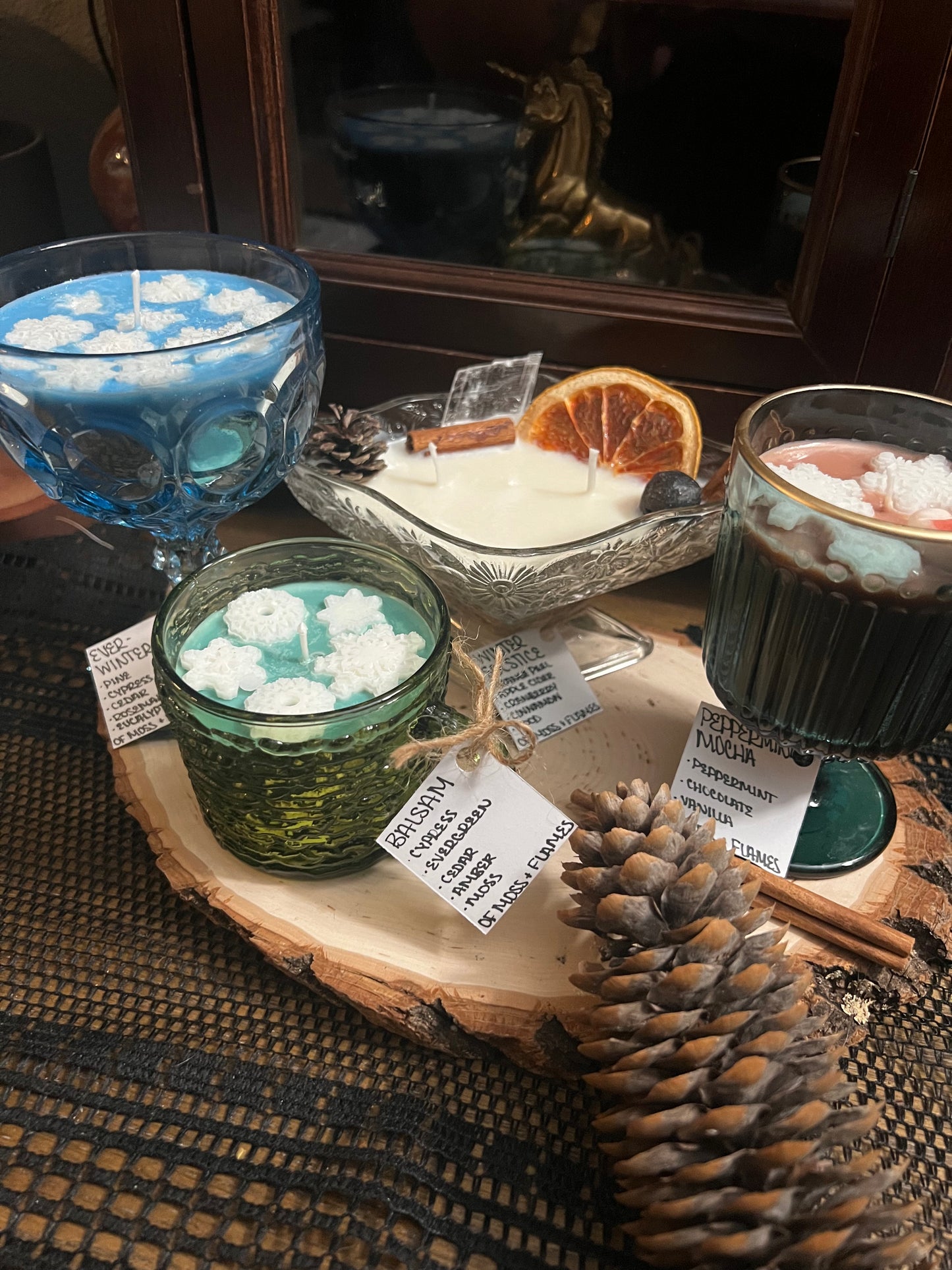 Vintage Vessel Winter Candles