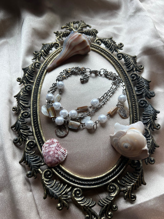 Faux Pearl and Shells Bracelets