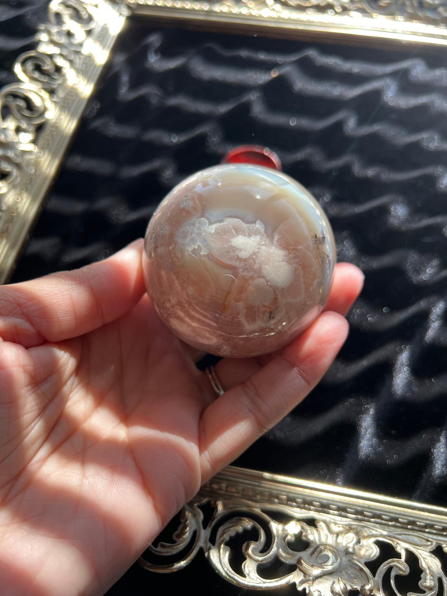 Flower Agate Sphere