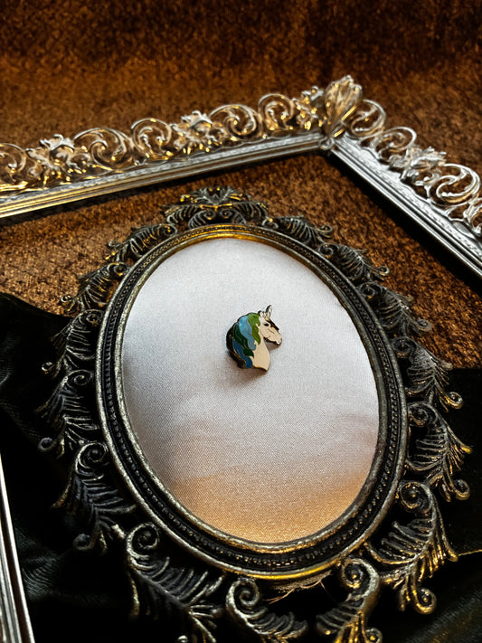 Vintage Enamel Unicorn Pin