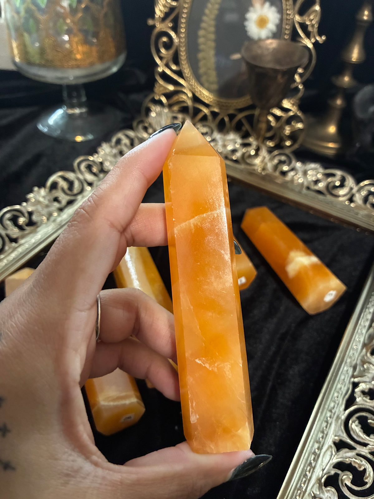 Orange Calcite Towers