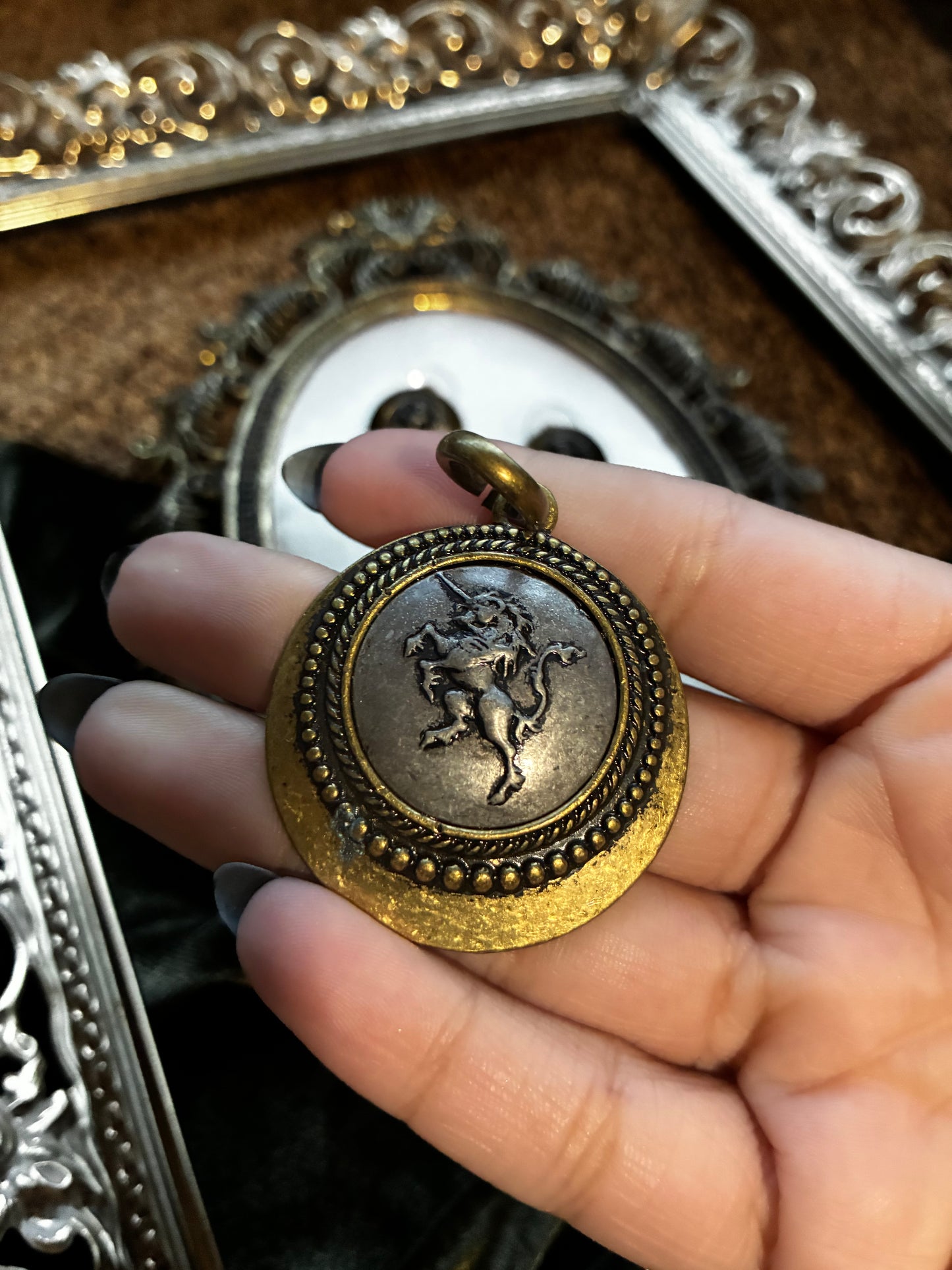 Unicorn Pendant and Earrings Set